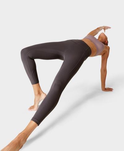 Super Soft  Ribbed 7/8 Yoga Leggings, Urban Grey | Sweaty Betty