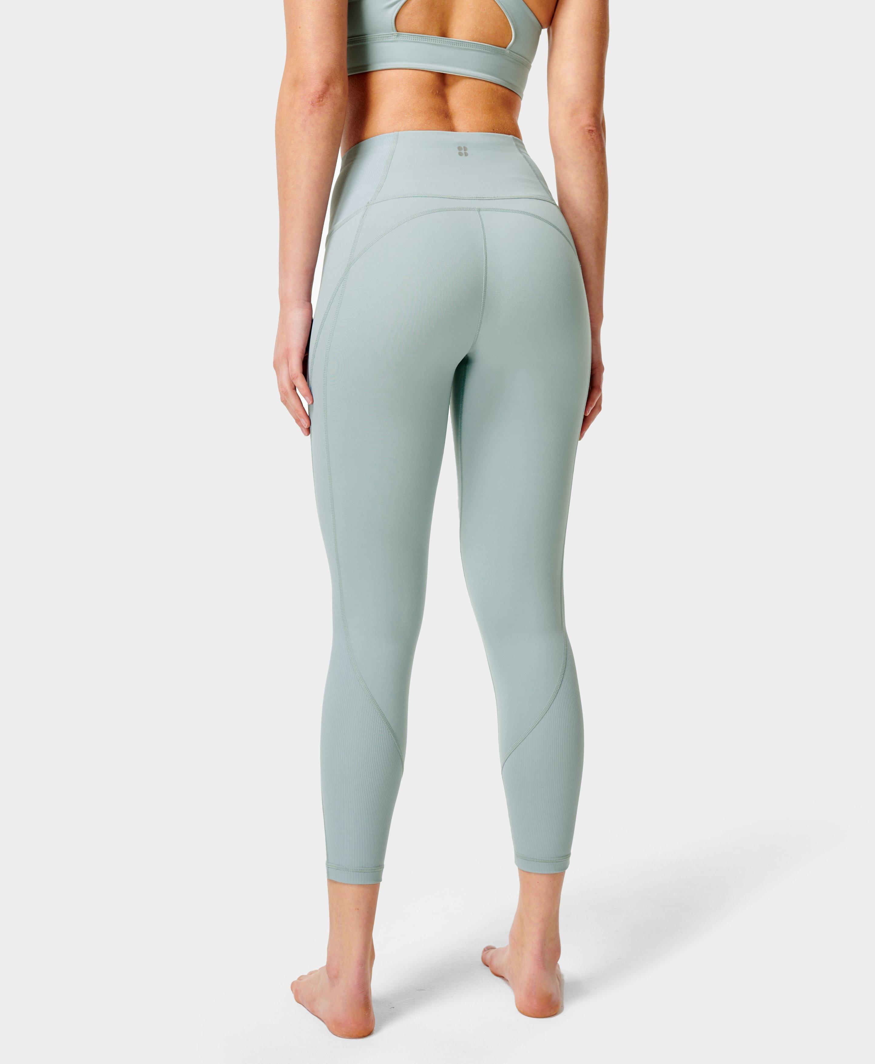 Super Soft Ribbed 7/8 Yoga Leggings - Vapour Blue, Women's Leggings