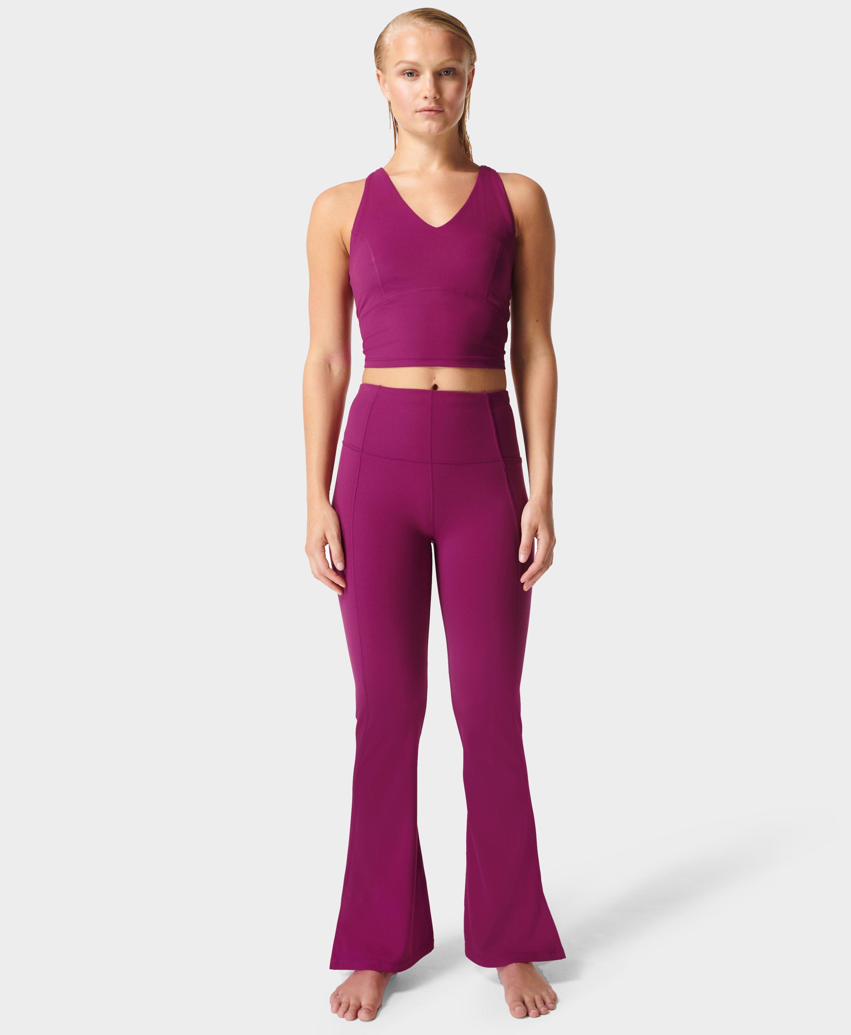 Super Soft Flare Yoga Pants - Amaranth Pink, Women's Trousers & Yoga Pants