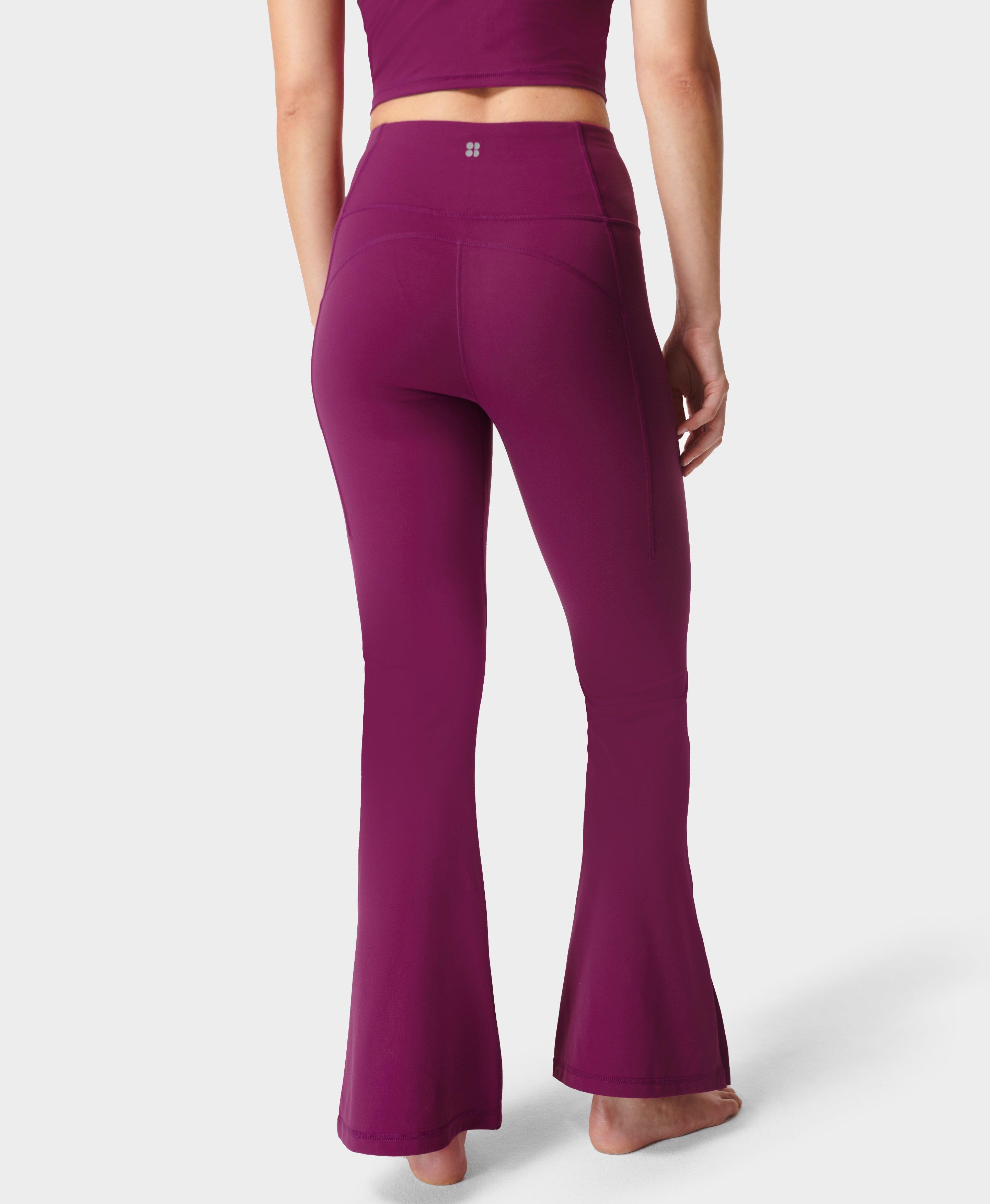 Pink yoga 2024 pants flare