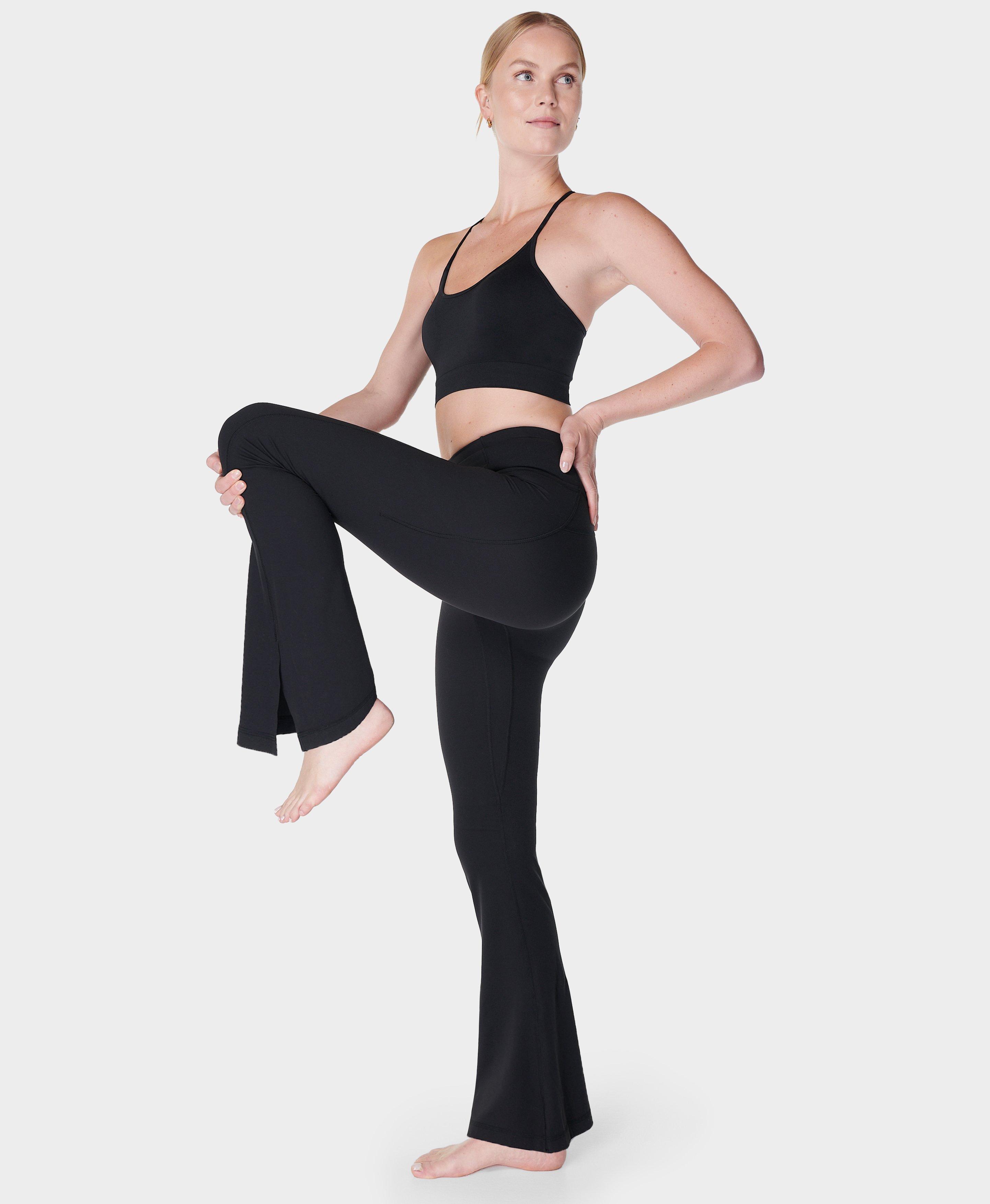 Super Soft Flare Yoga Trousers - Black