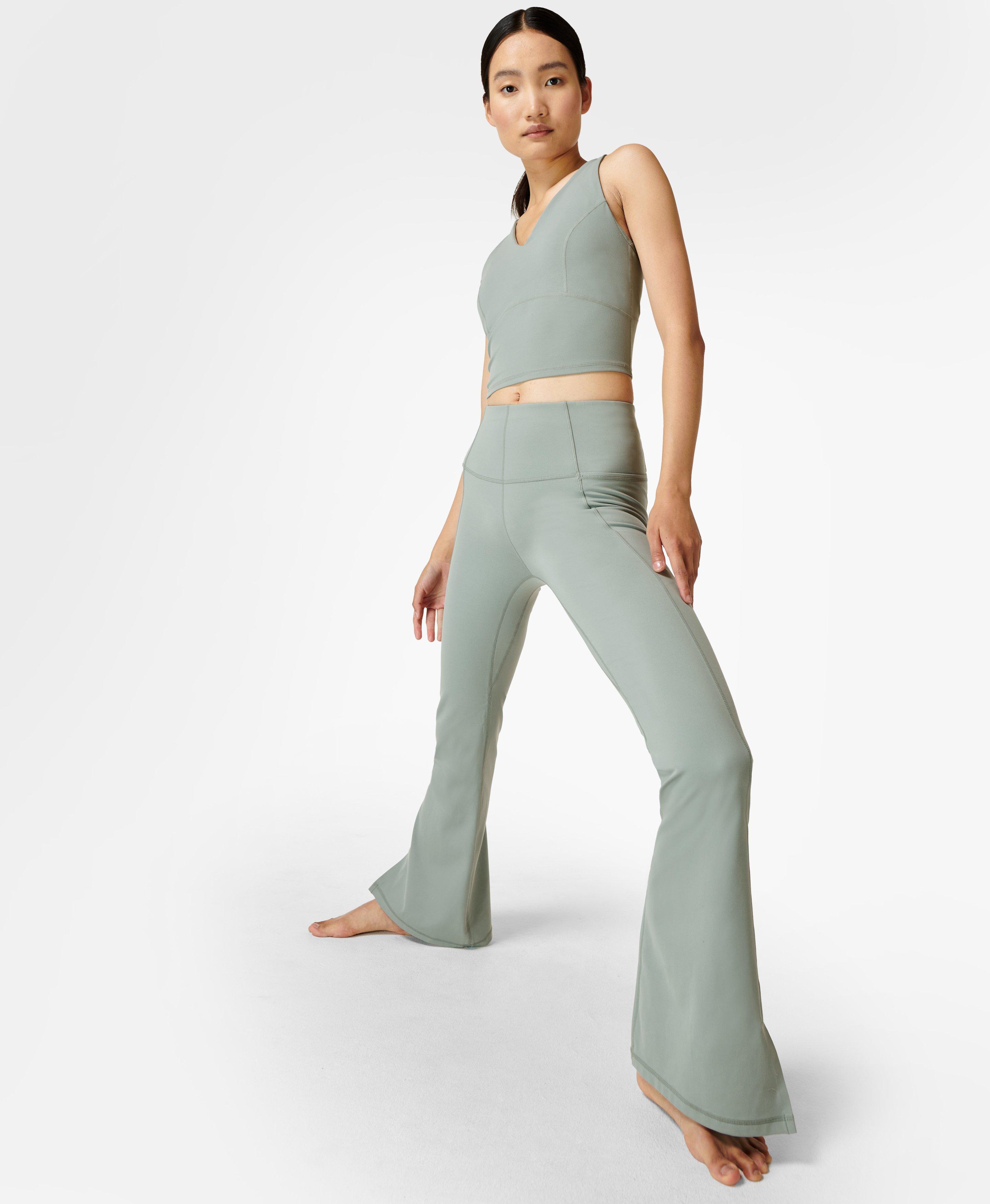Super Soft Flare Yoga Trousers, Storm Blue | Sweaty Betty