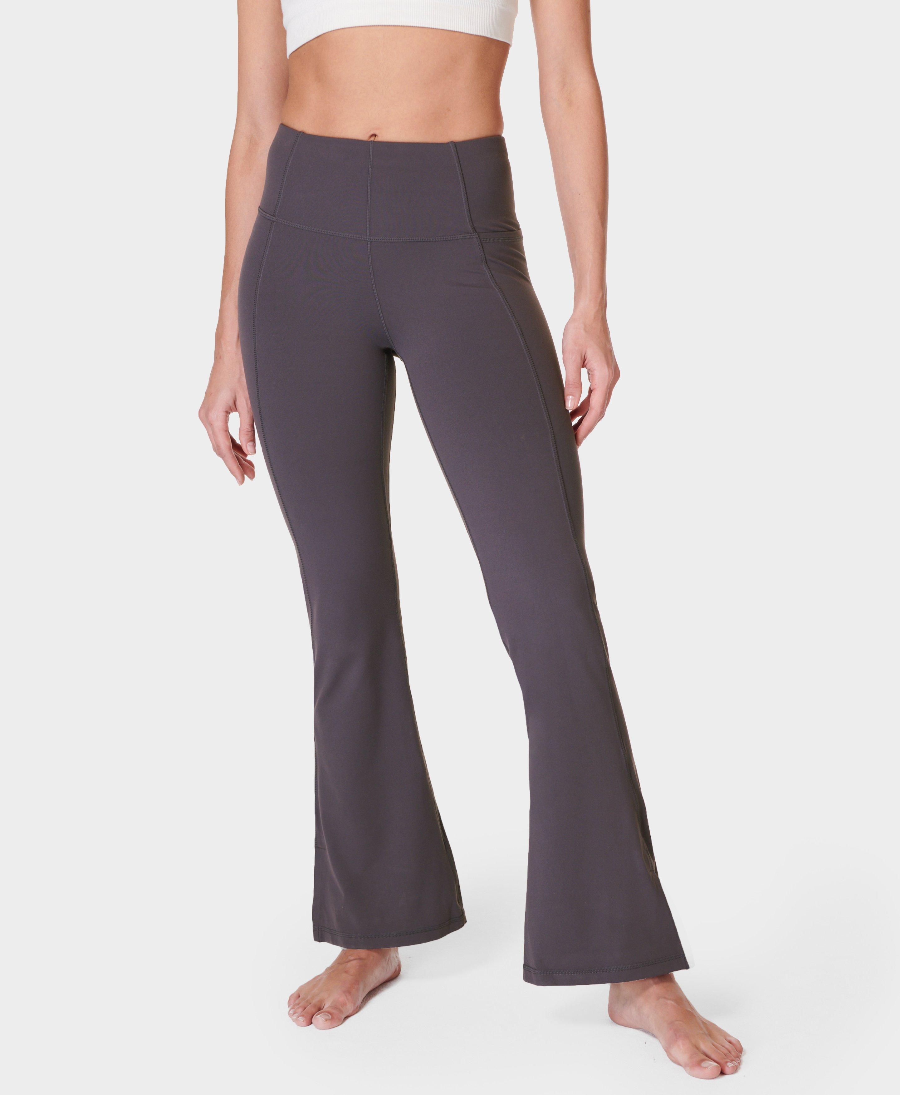 Super Soft Flare Yoga Trousers - Urban Grey, Women's Trousers & Yoga Pants