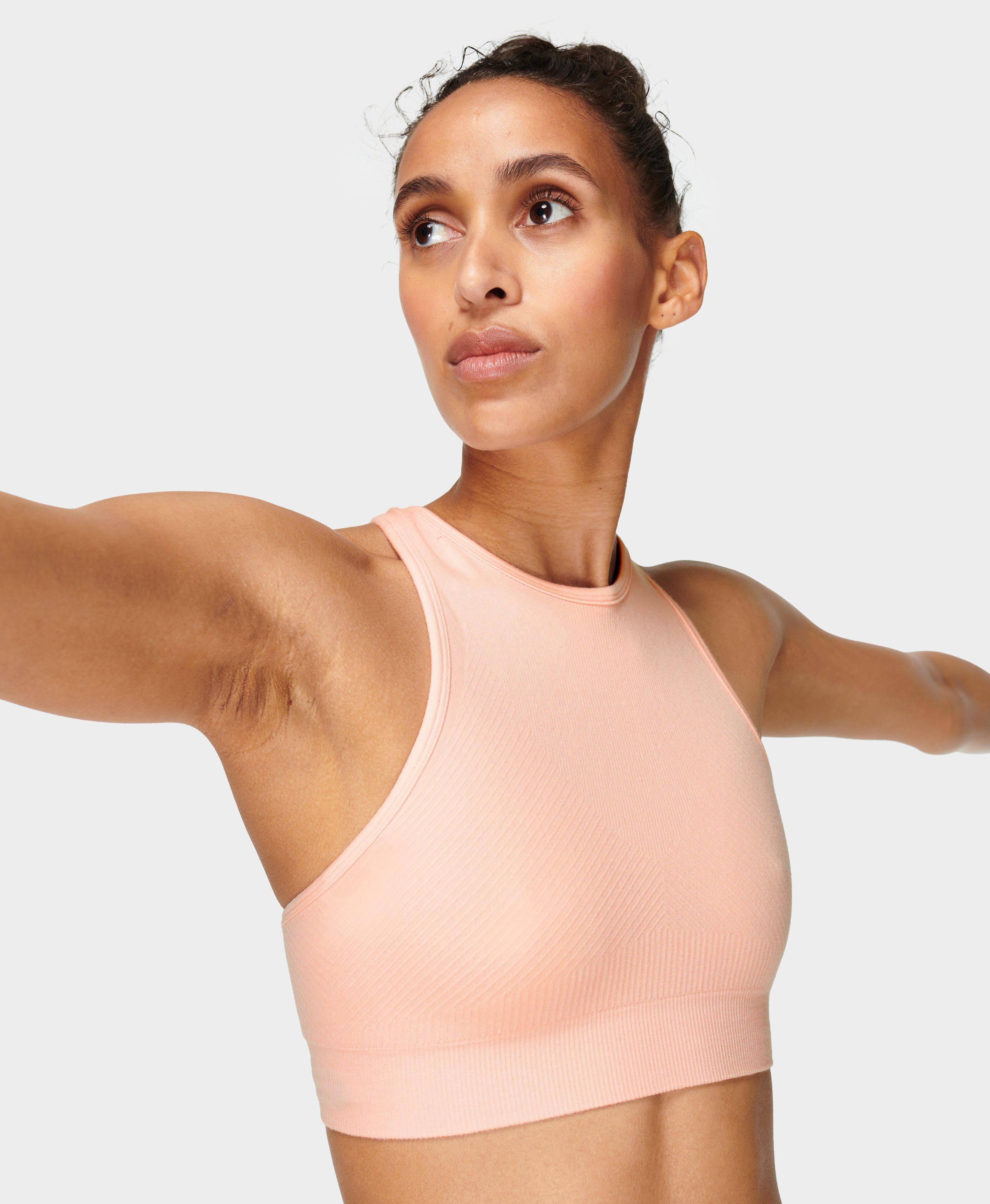 Mindful Seamless High Neck Yoga Bra - Sorbet Pink