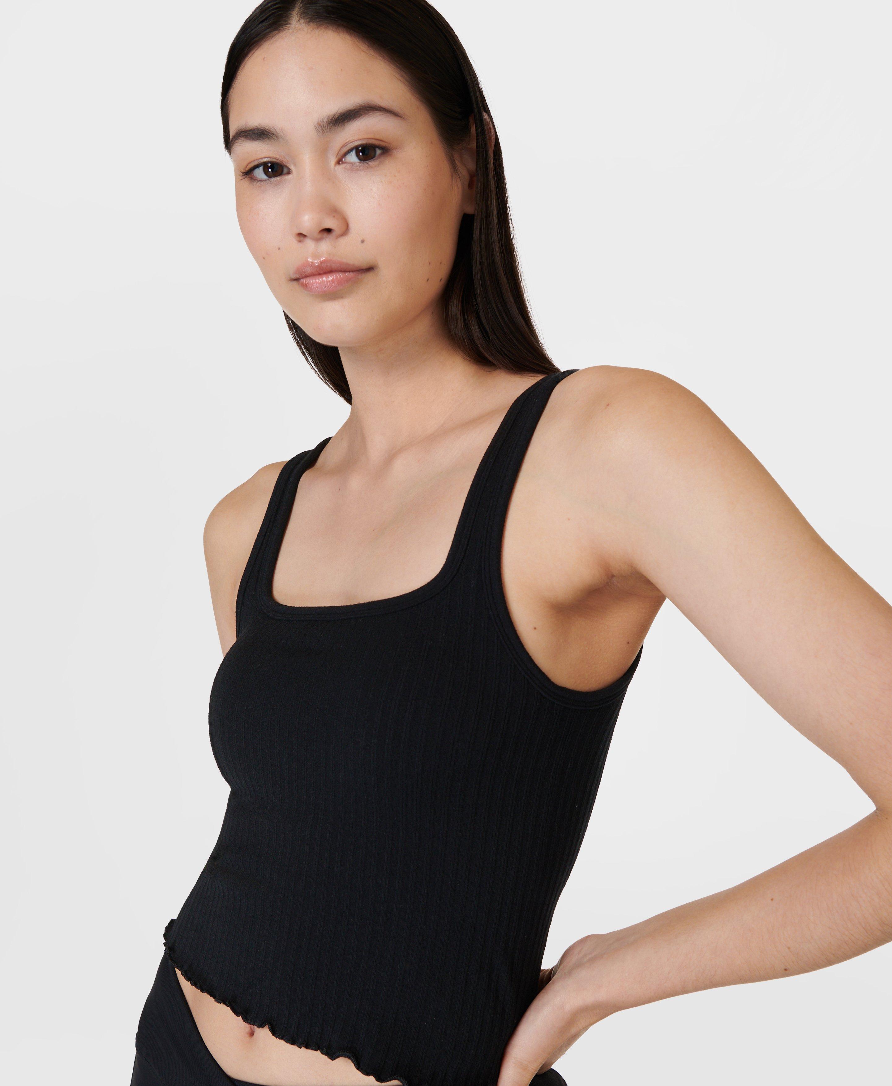 Mindful Seamless Bra Vest - Black | Women's Vests | Sweaty Betty