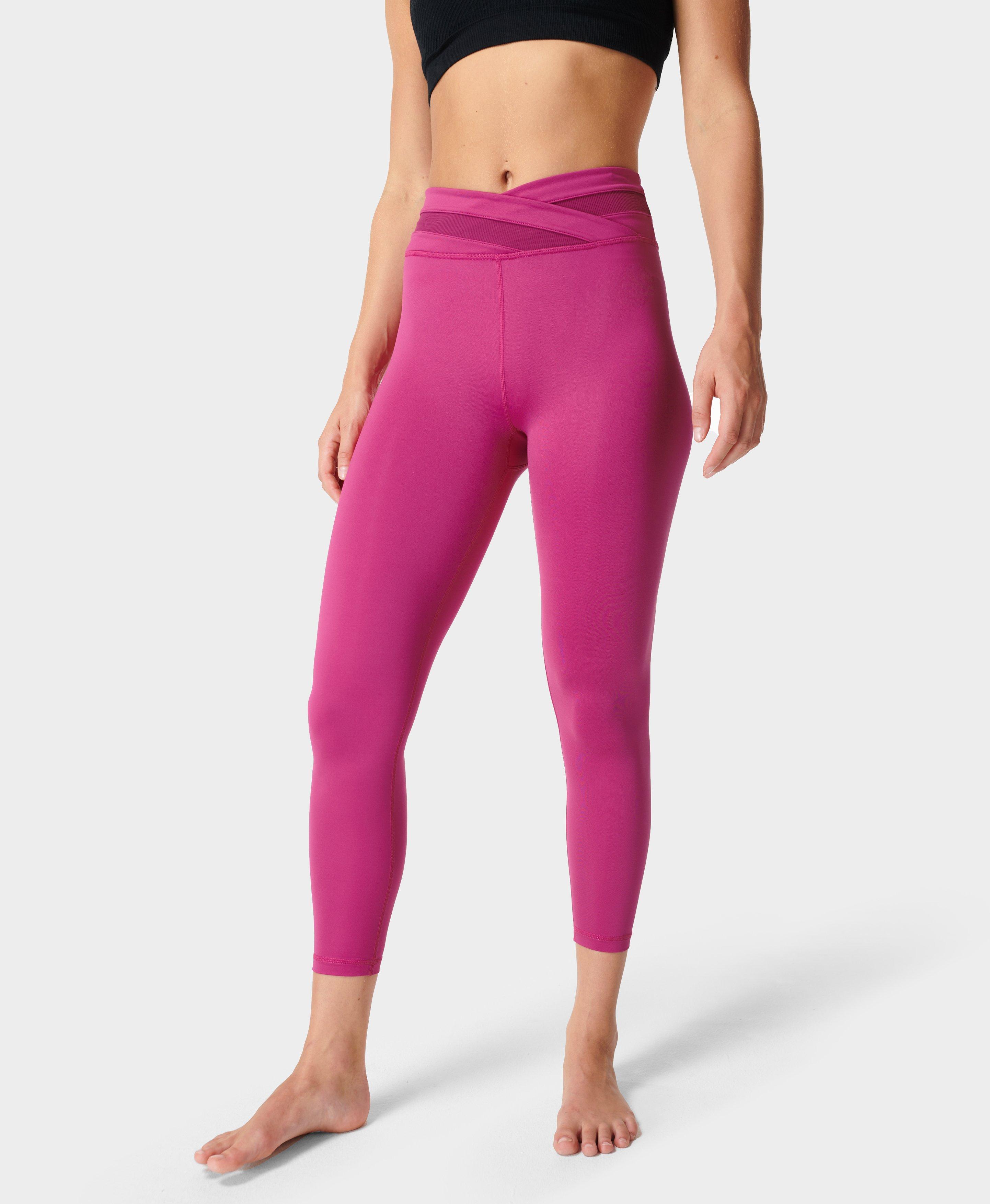 All Day Wrap Waist 7/8 Leggings, Phlox Pink | Sweaty Betty