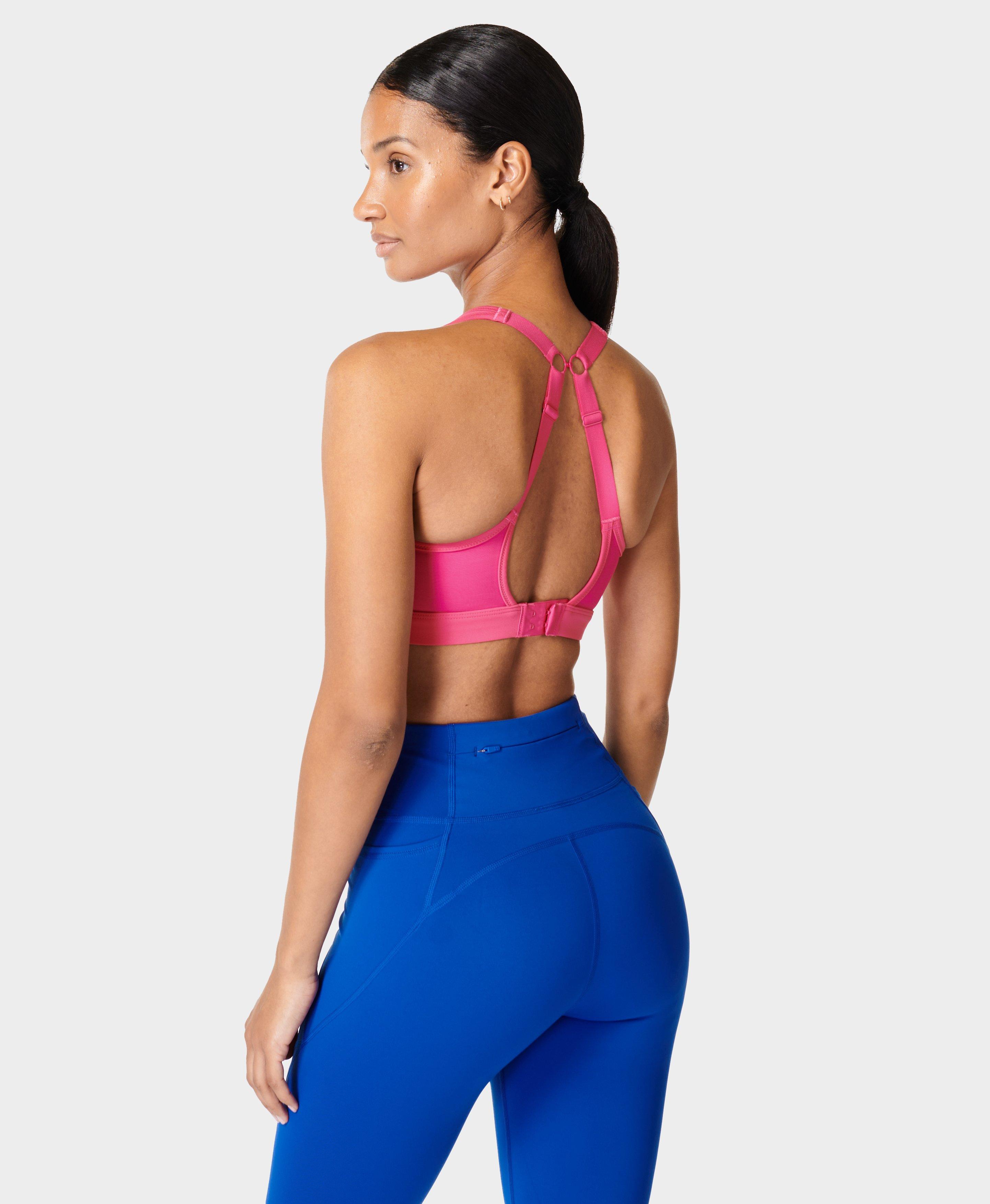 Sweaty Betty Power Contour Plunge Sports Bra, Venus Pink