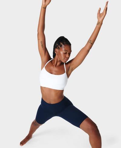 Restore Seamless Yoga Bra, White | Sweaty Betty