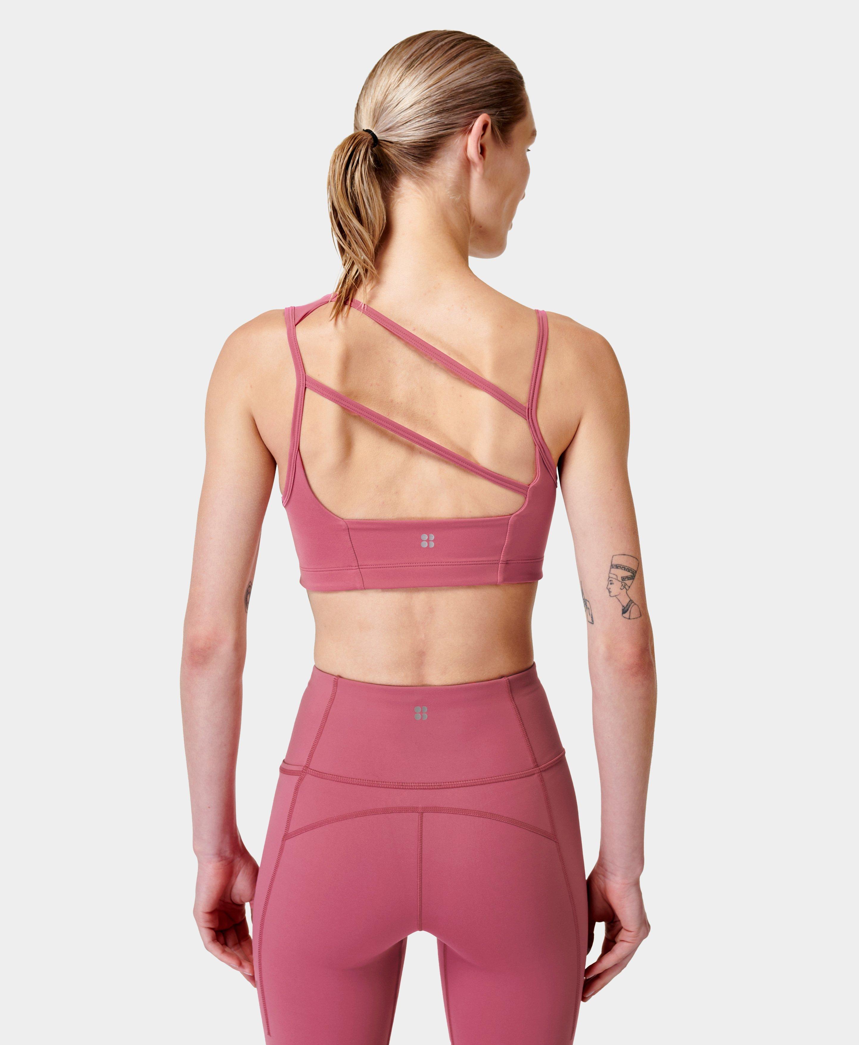Asymmetric Sculpt Bra - Ambient Pink, Women's Sports Bras
