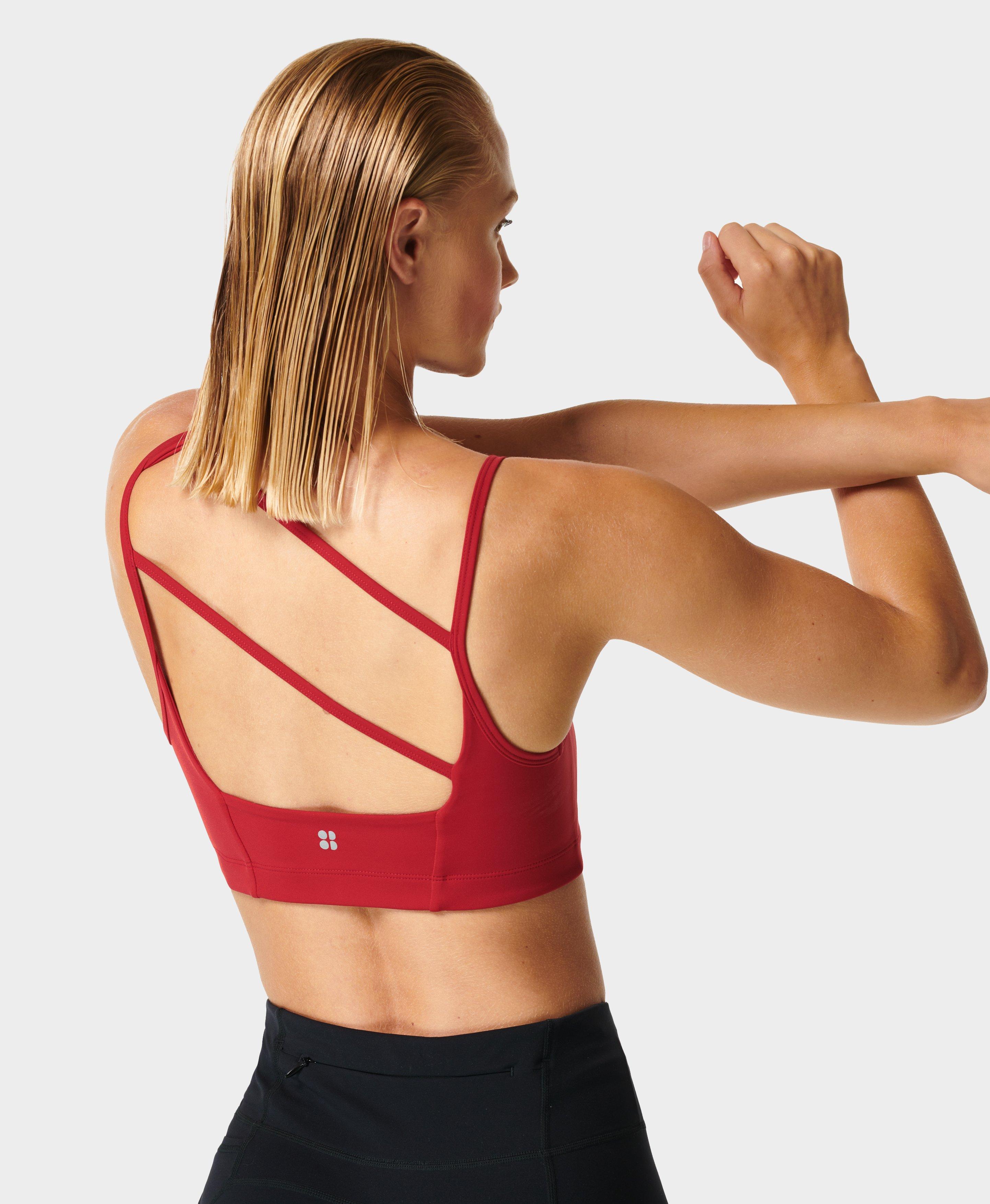 Focus Slinky Ruched Sports Bra in Red