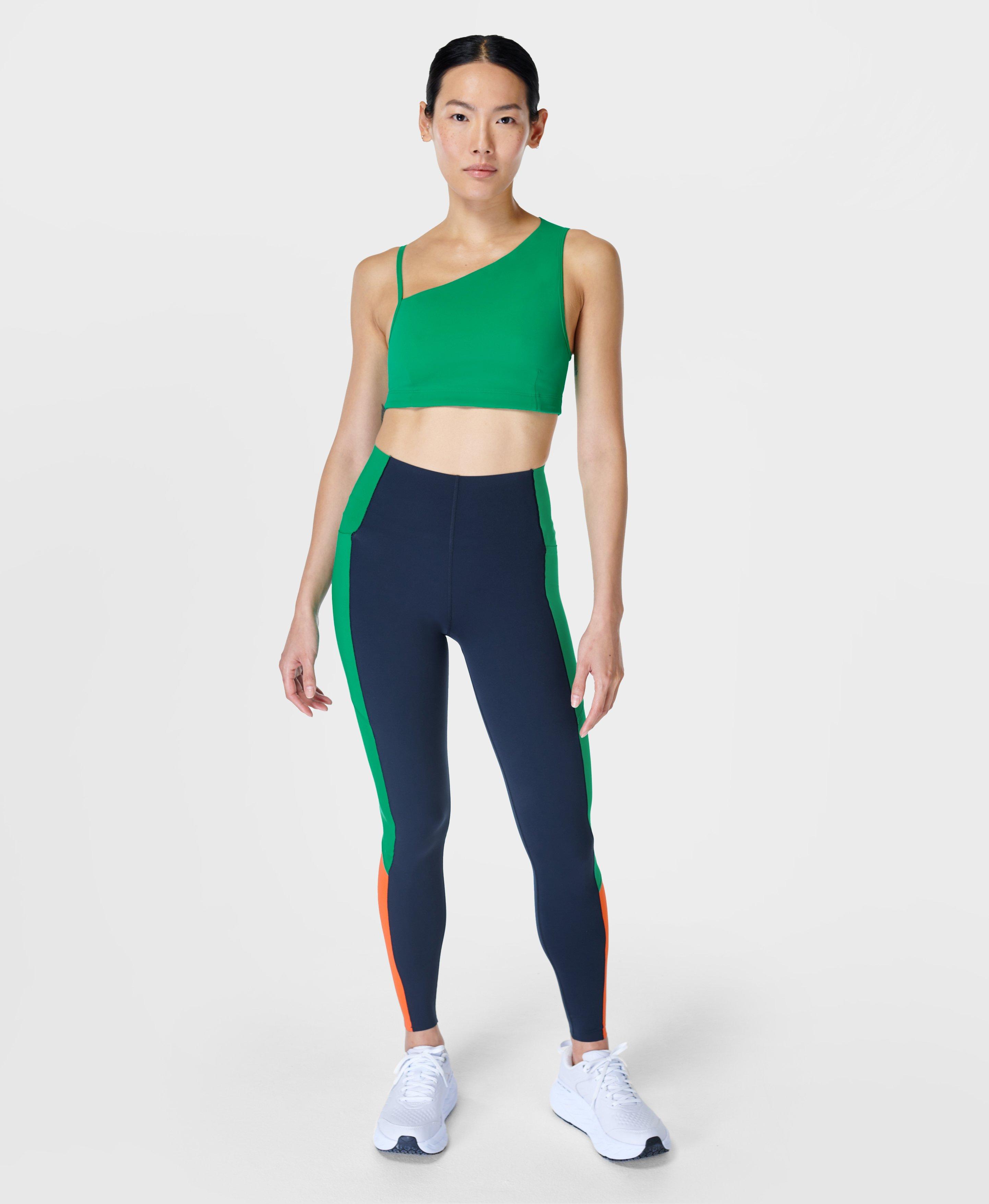 $65 Sweaty Betty Shanti Yoga Bra Top Size S Small Green padded nwt