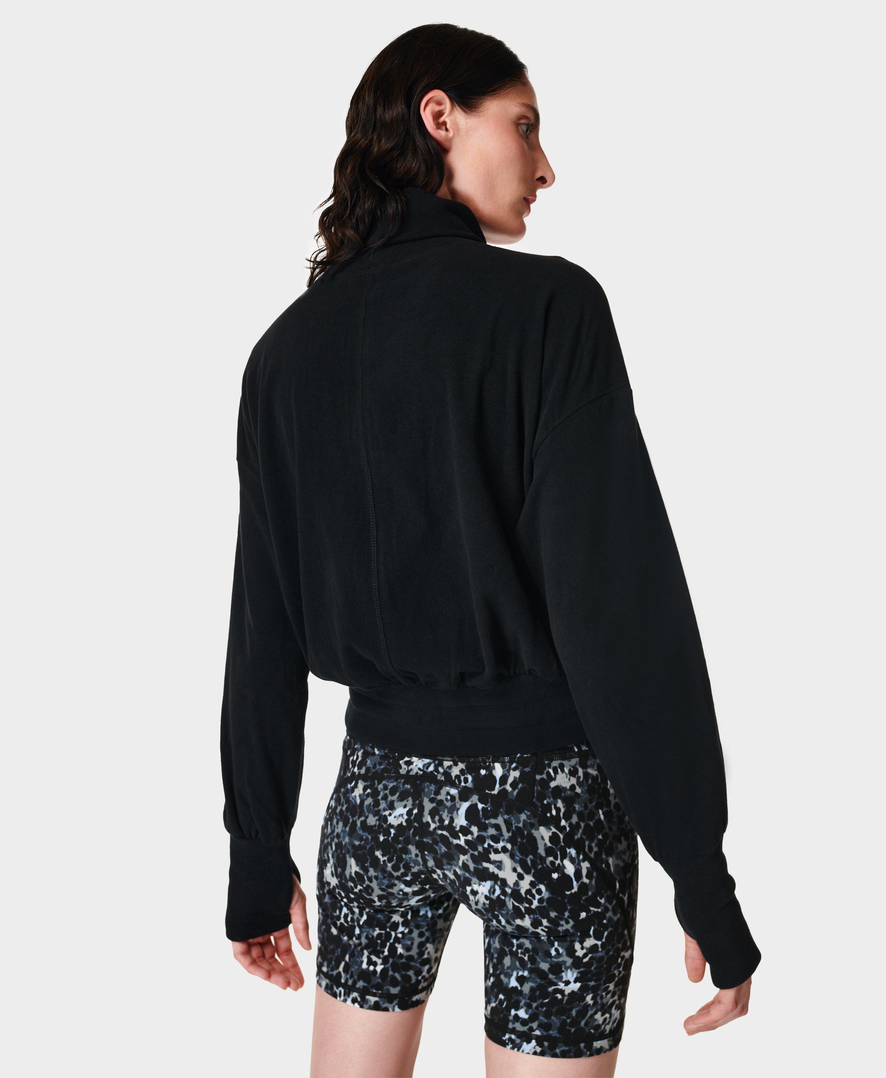 Melody Luxe Fleece Pullover- black | www.sweatybetty.com