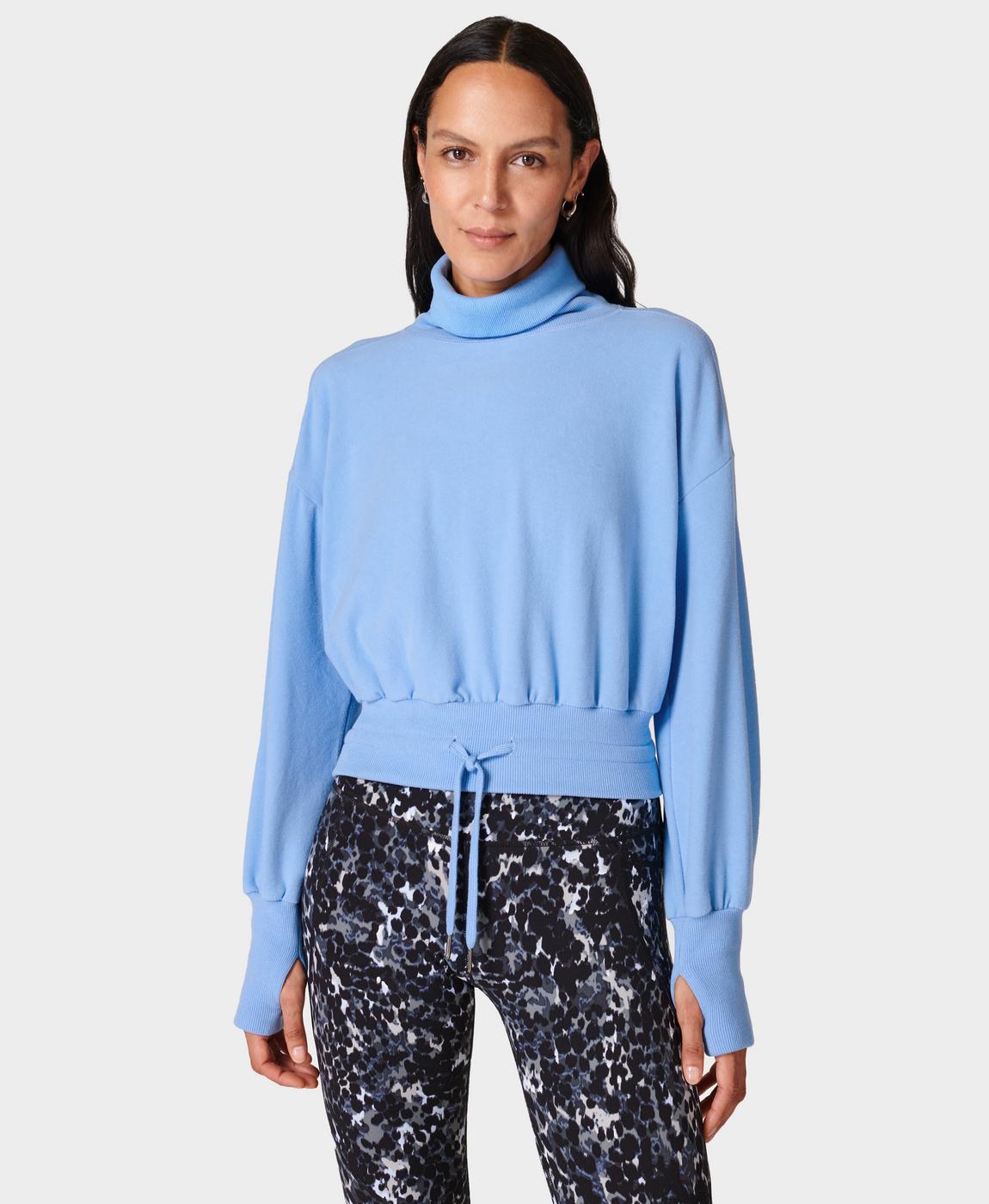Melody Luxe Fleece Pullover - Filter Blue | Sweaty Betty Melody Luxe Fleece Pullover - Filter Blue | Sweaty Betty