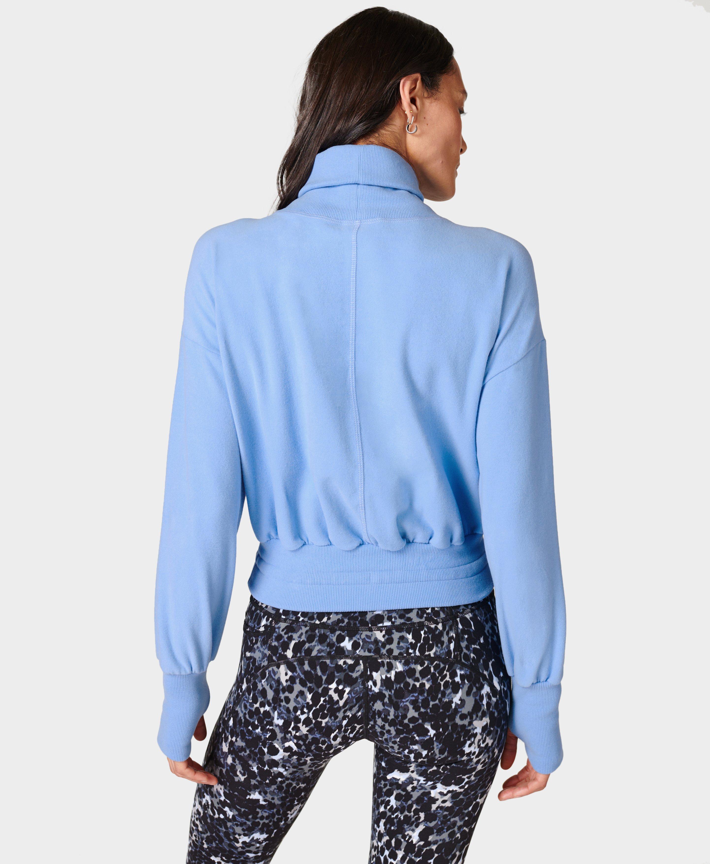 Melody Luxe Fleece Pullover - Filter Blue | Sweaty Betty