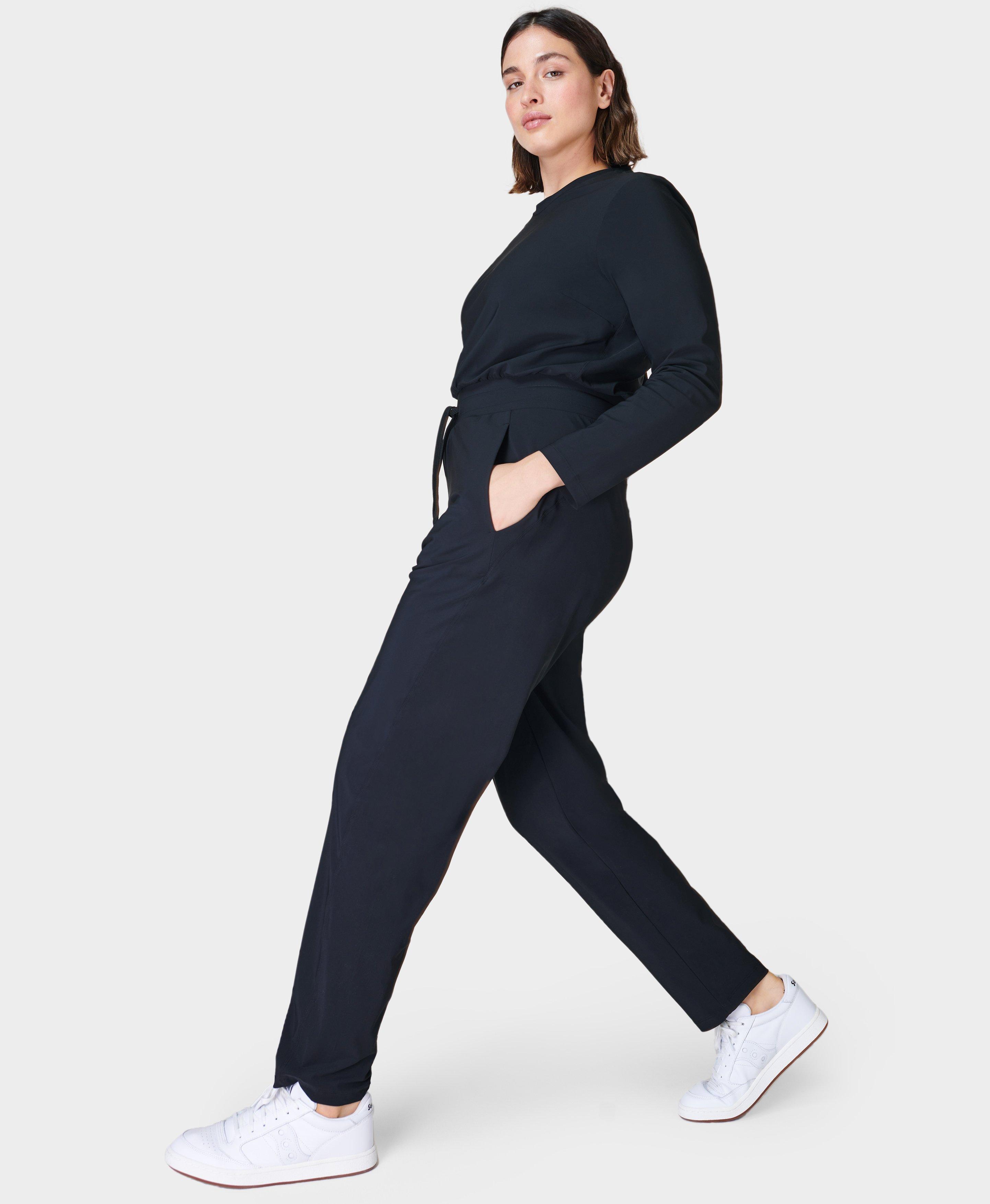 Explorer Long Sleeve Jumpsuit, Black | Sweaty Betty