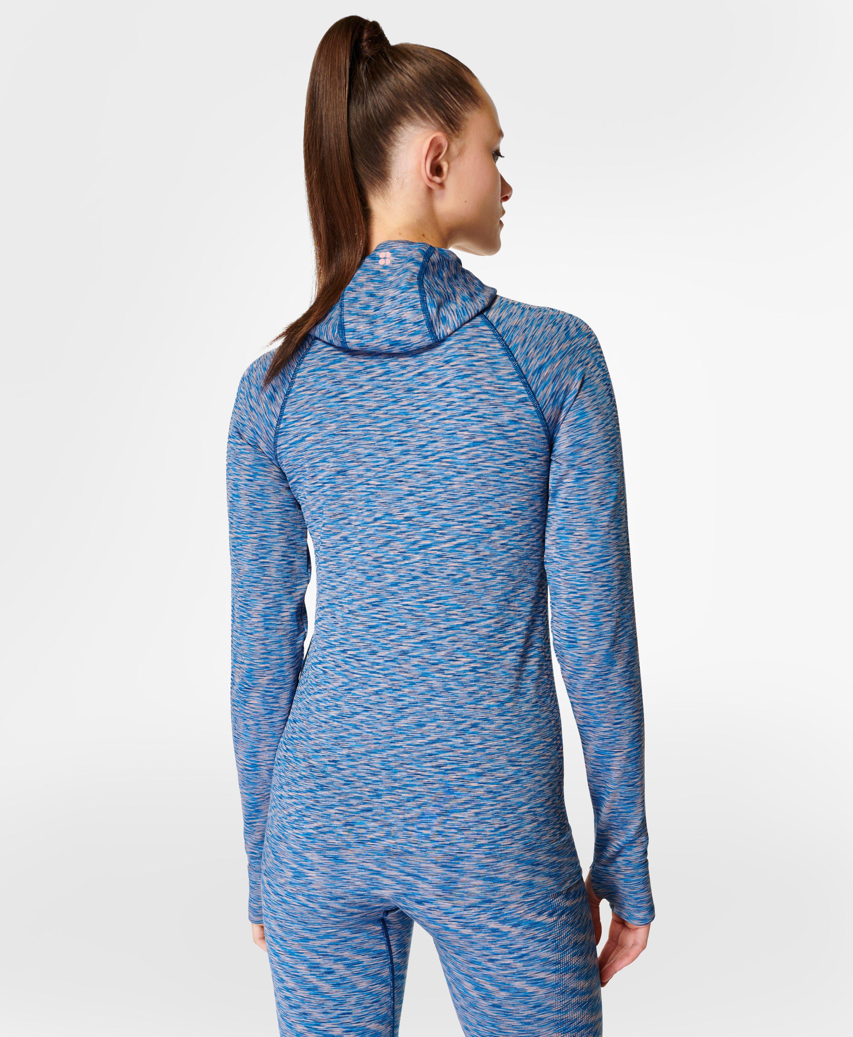 Spacedye Hooded Base Layer Top - Deep Blue, Women's Ski Clothes