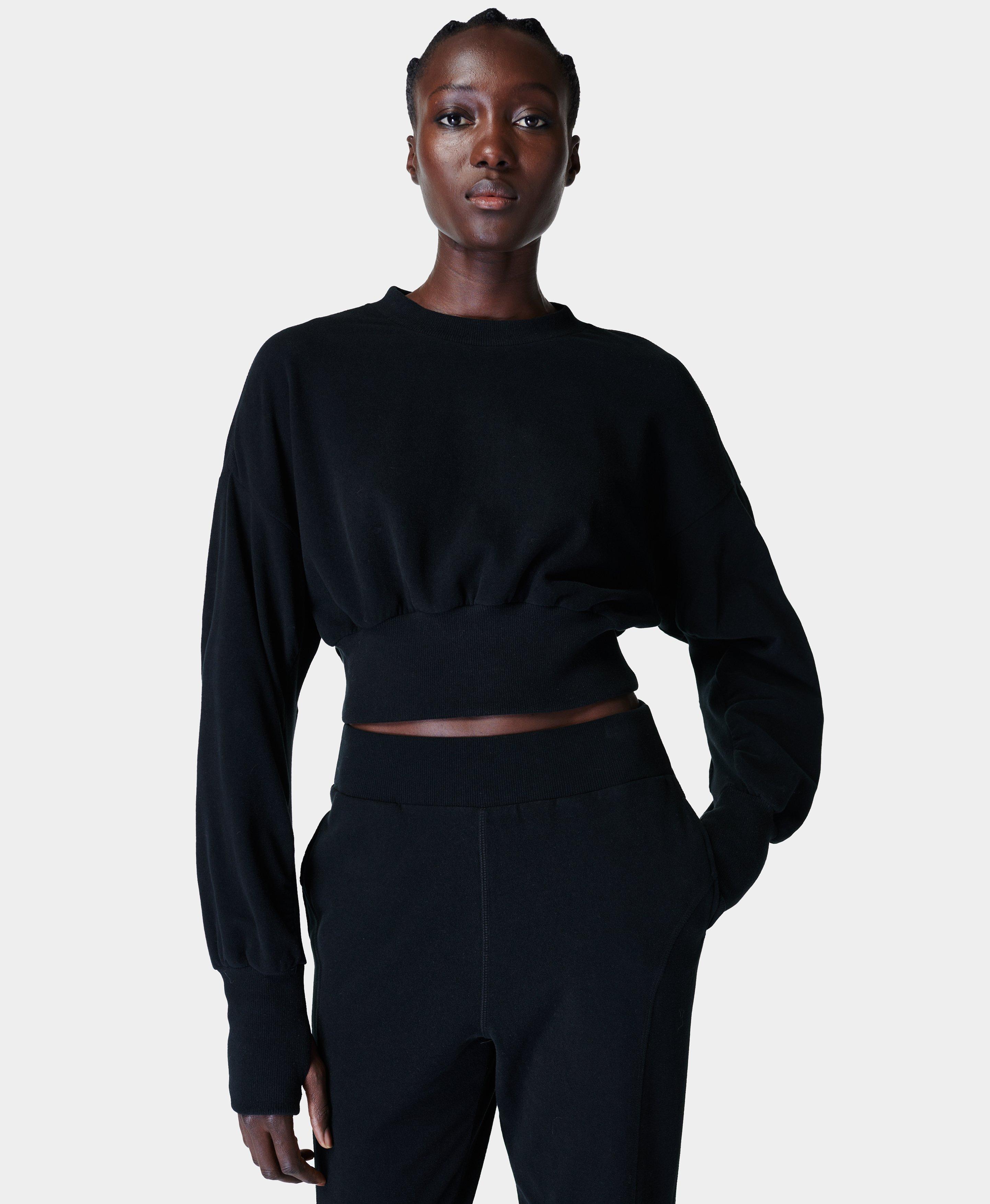 Delight Luxe Fleece Pullover, Black | Sweaty Betty