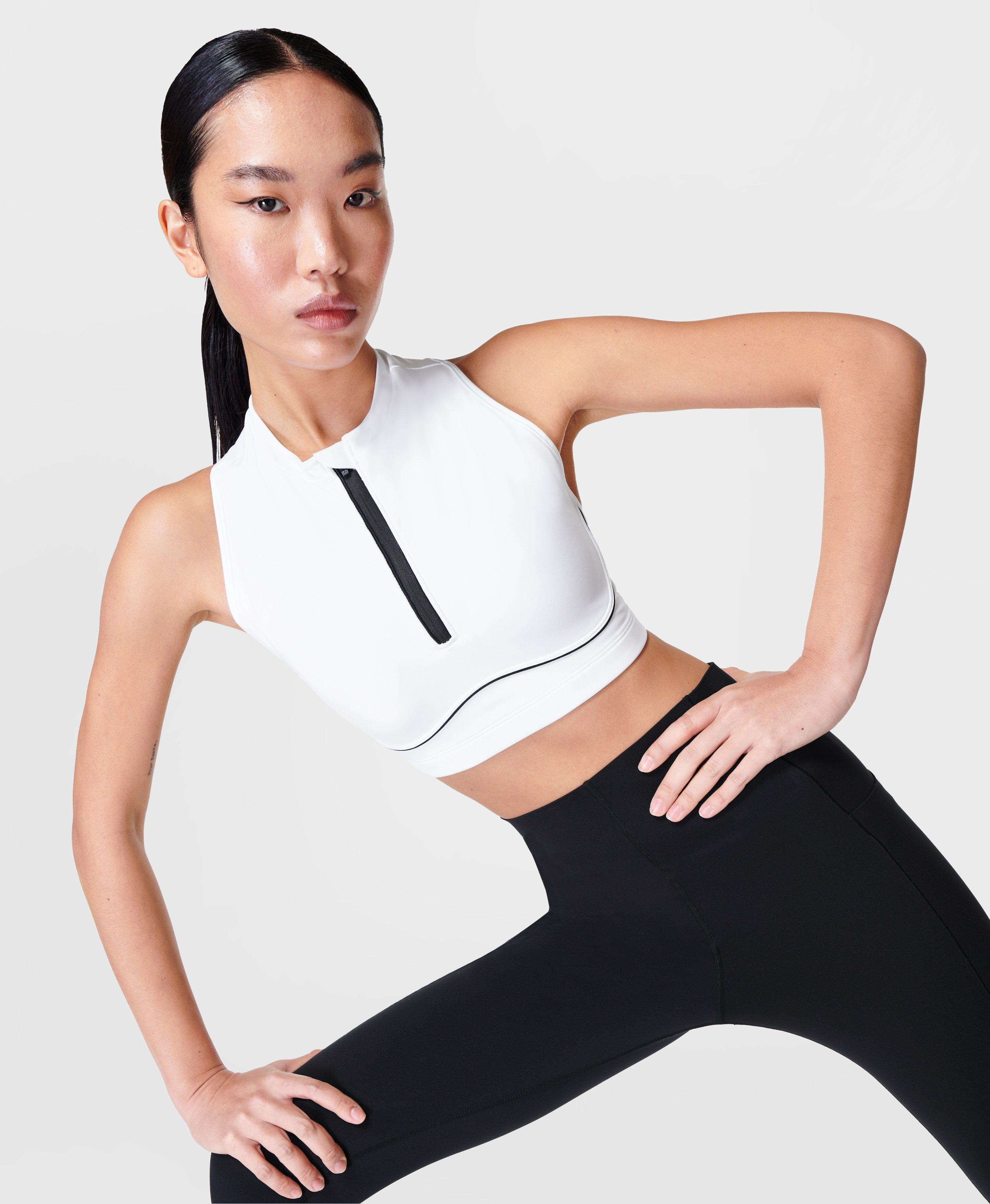 Adidas Originals Women's Snakeskin Bra Top, Wonder White, Medium