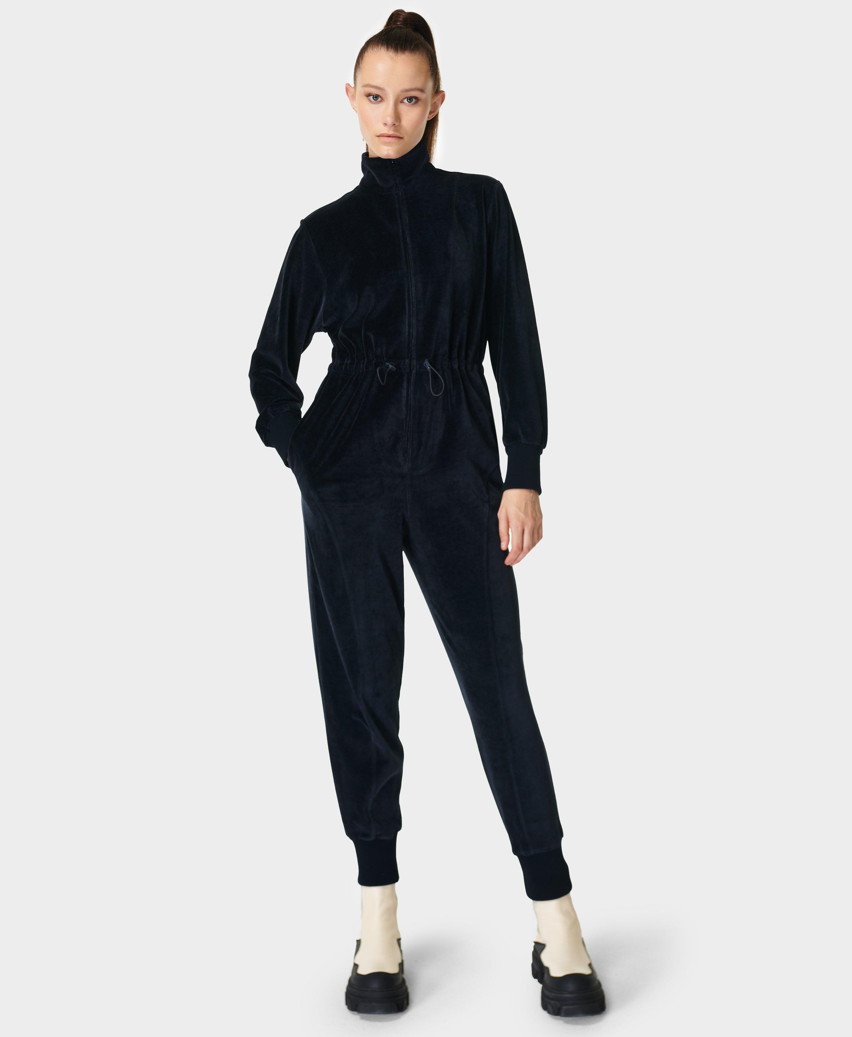 Retake Velour Jumpsuit nightblack Women's Dresses and Jumpsuits