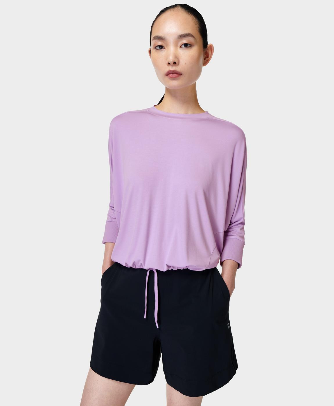 Tori Drawstring Top - Prism Purple | Women's Base Layers & Long Sleeve ...