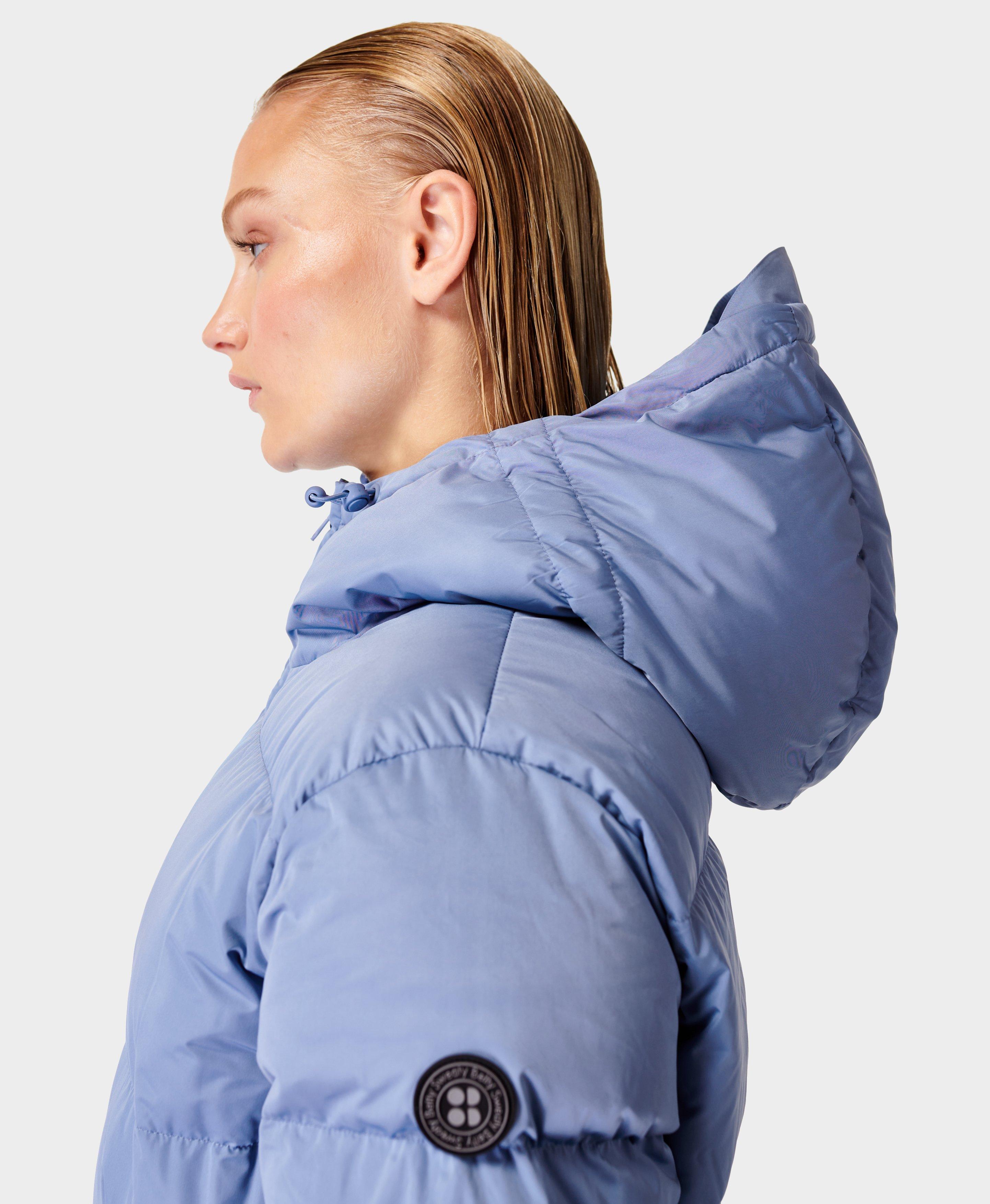 Light blue best sale puffer jacket women's