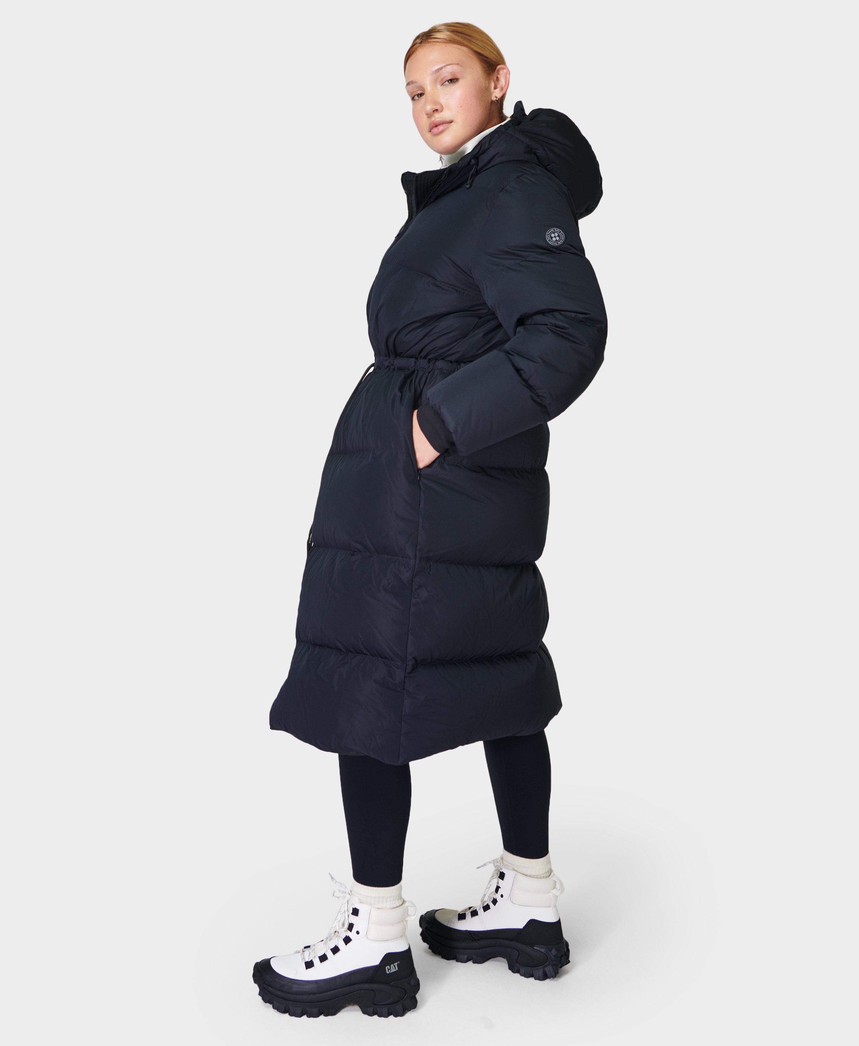 Womens longline down coat sale