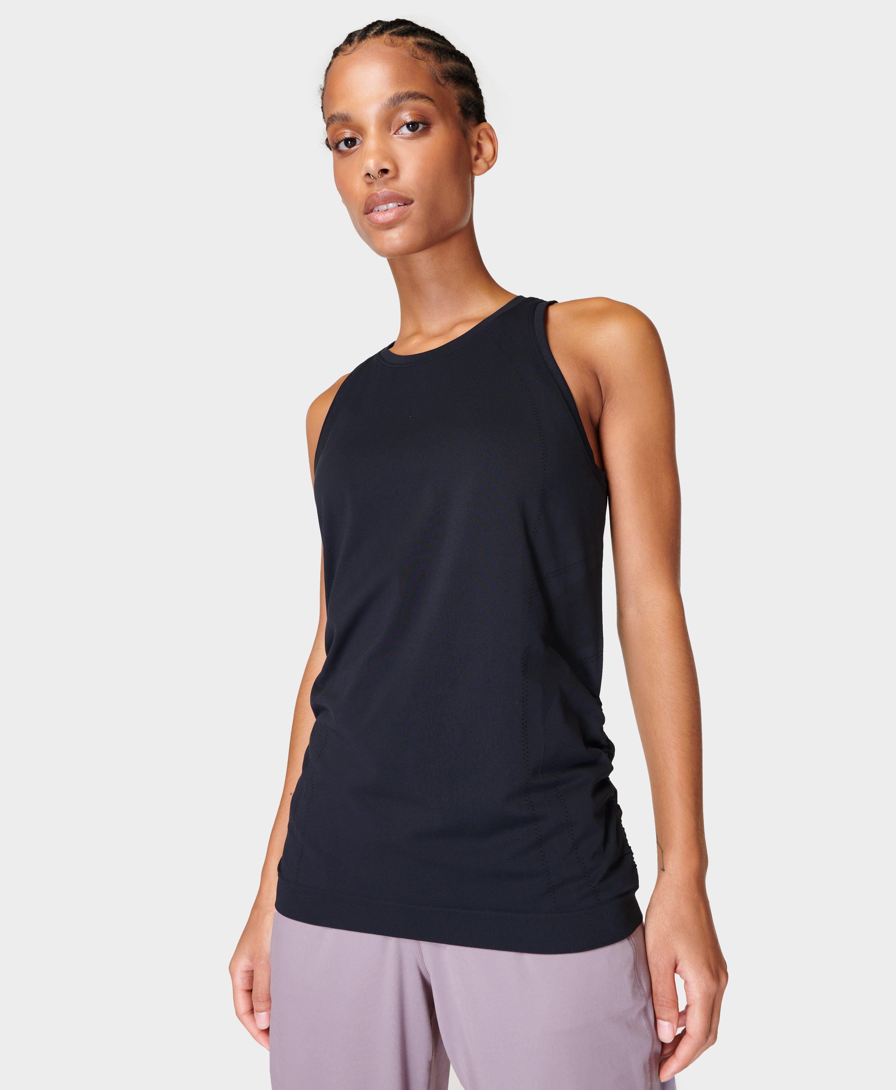 Dynamic Seamless Yoga Vest - Black, Women's Vests
