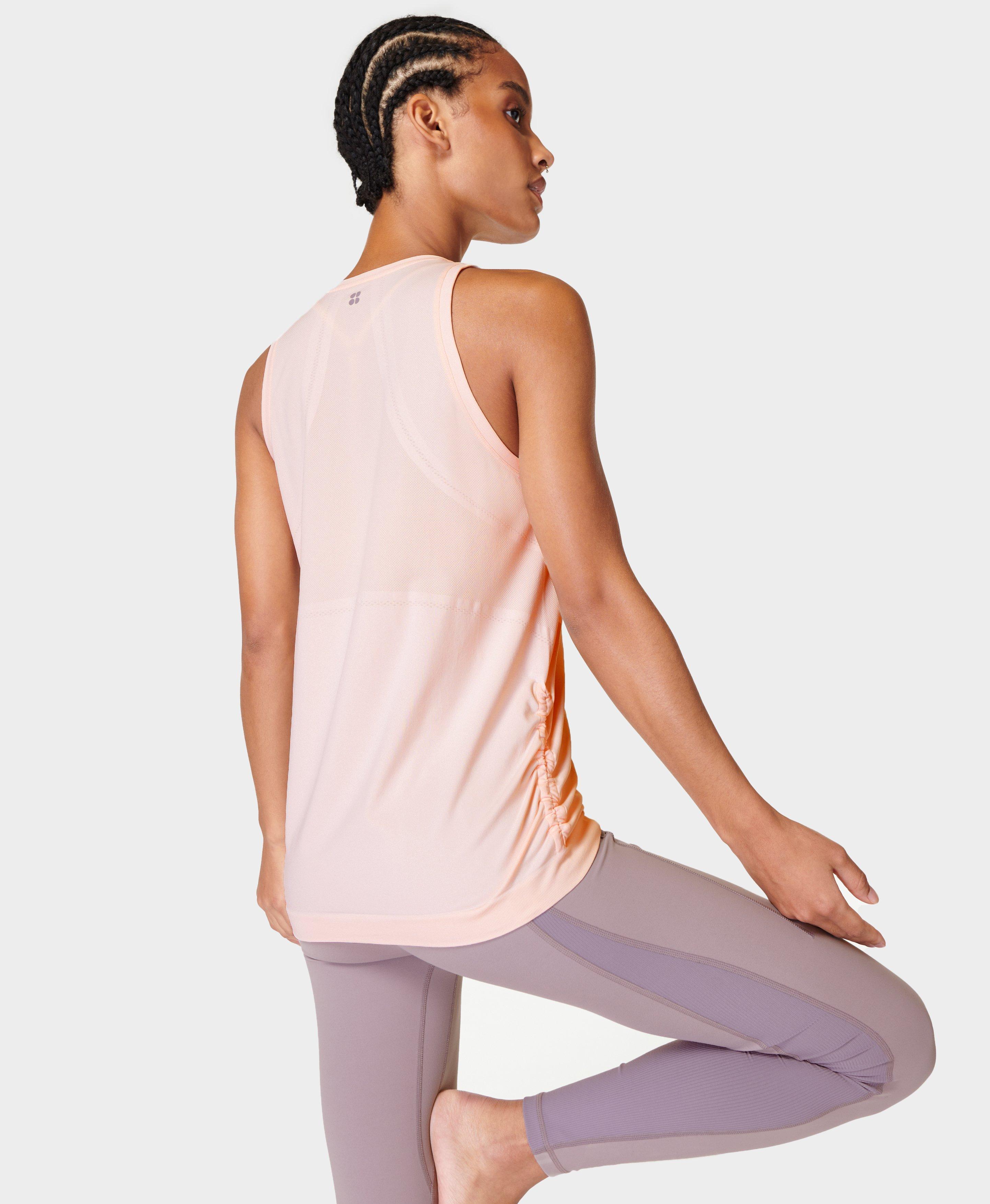 Dynamic Seamless Yoga Vest, Tulle Pink | Sweaty Betty