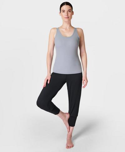 Gary Cropped Yoga Pants, Black | Sweaty Betty