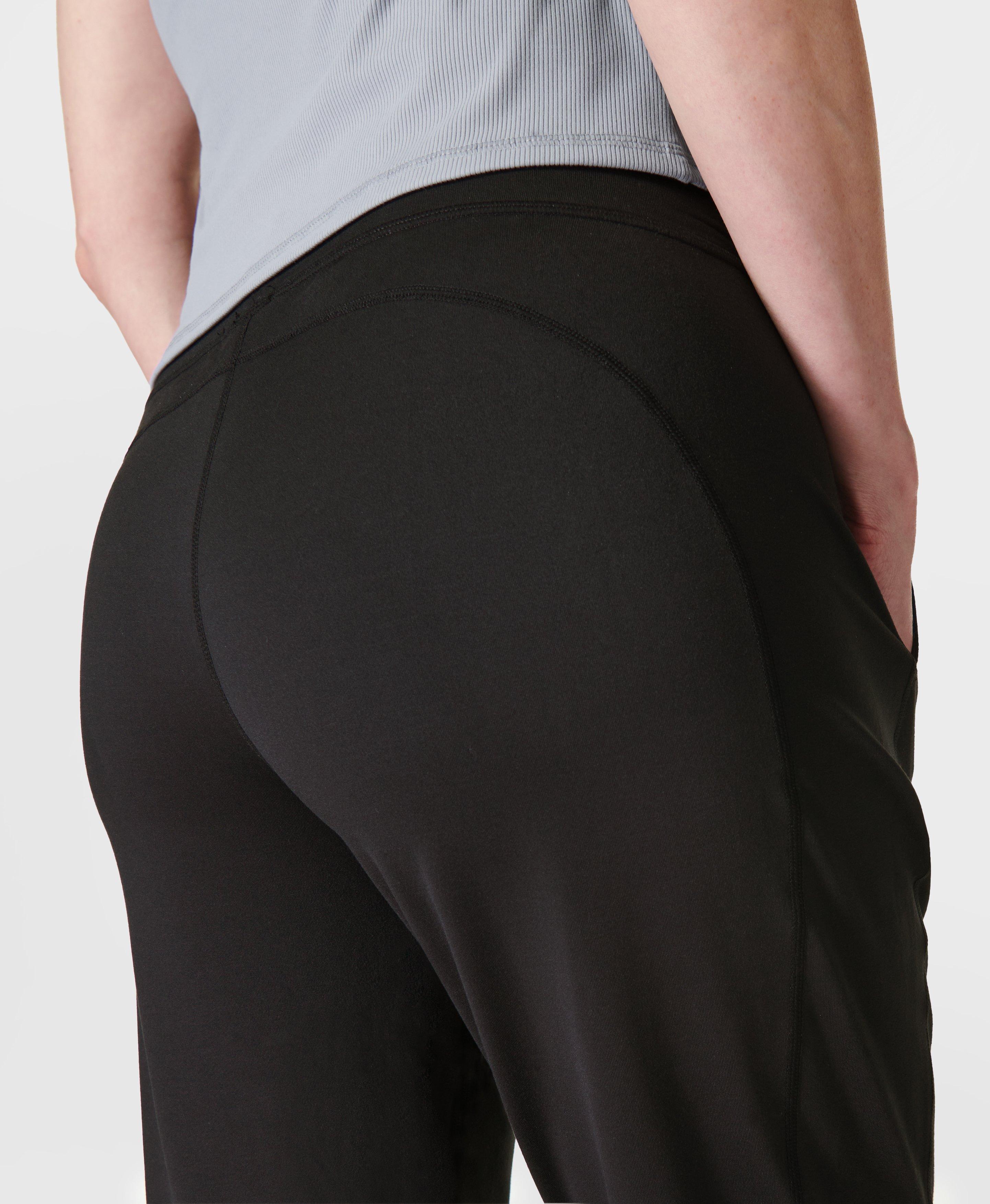 Gary Cropped Yoga Pants - Navy Blue, Women's Trousers & Yoga Pants