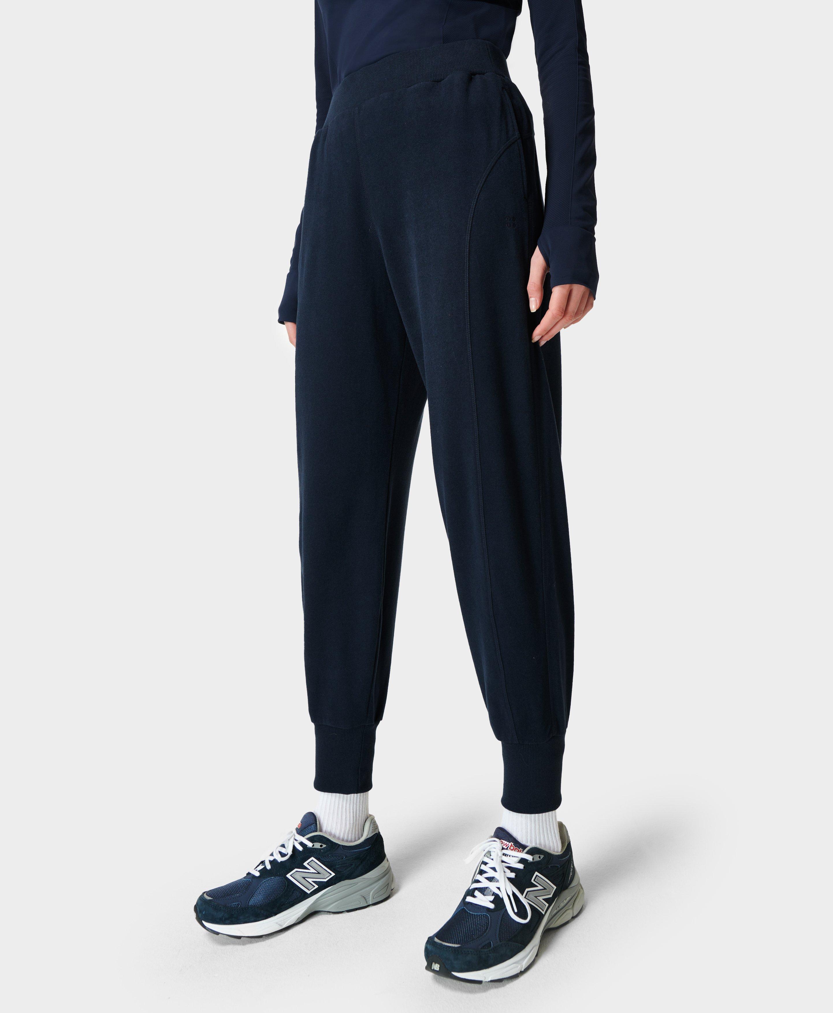 Luxe Laid-Back Ponte Joggers - Navy