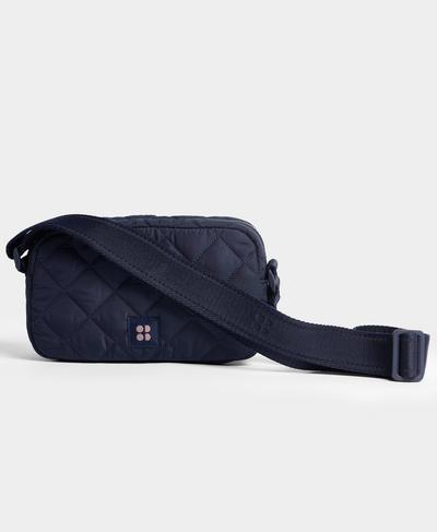 All-day Quilted Crossbody , Navy Blue | Sweaty Betty