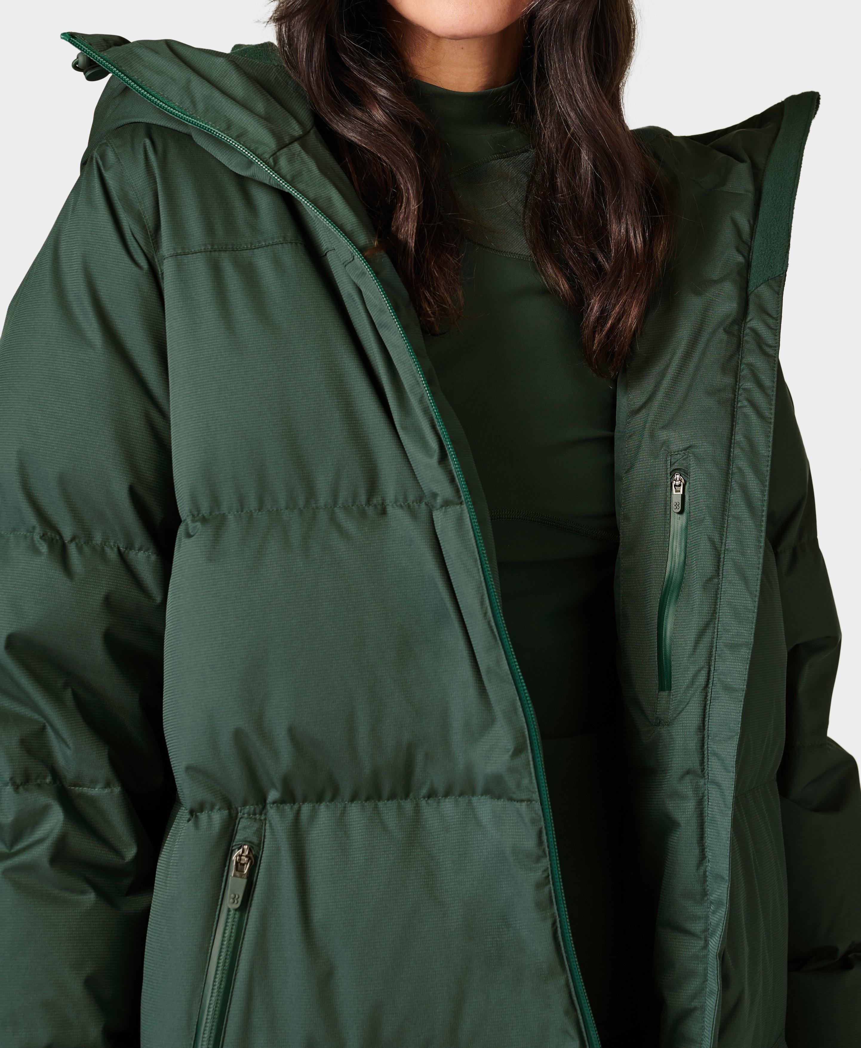 Ladies green 2025 down jacket