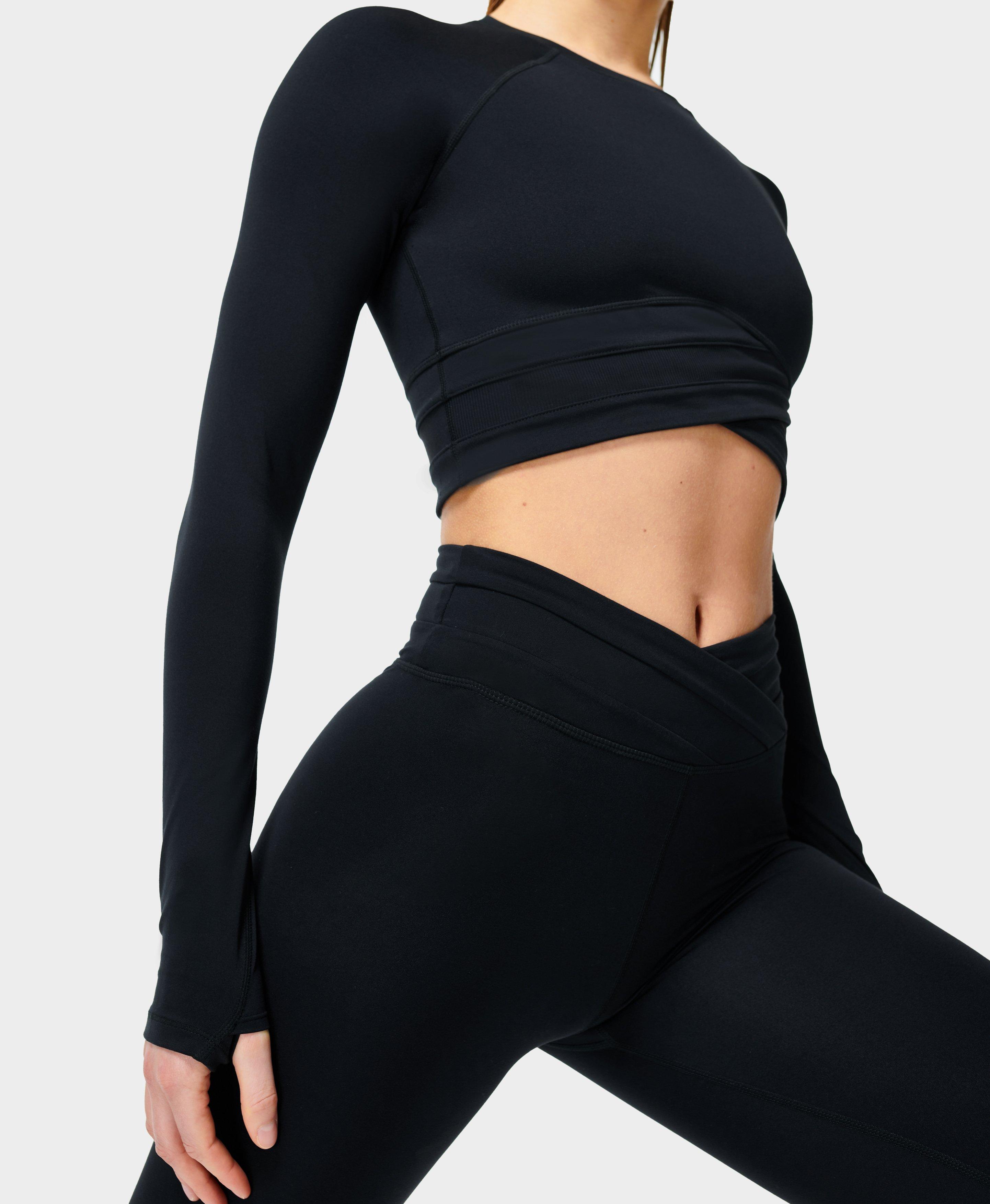 All Day Wrap Waist Leggings - Black