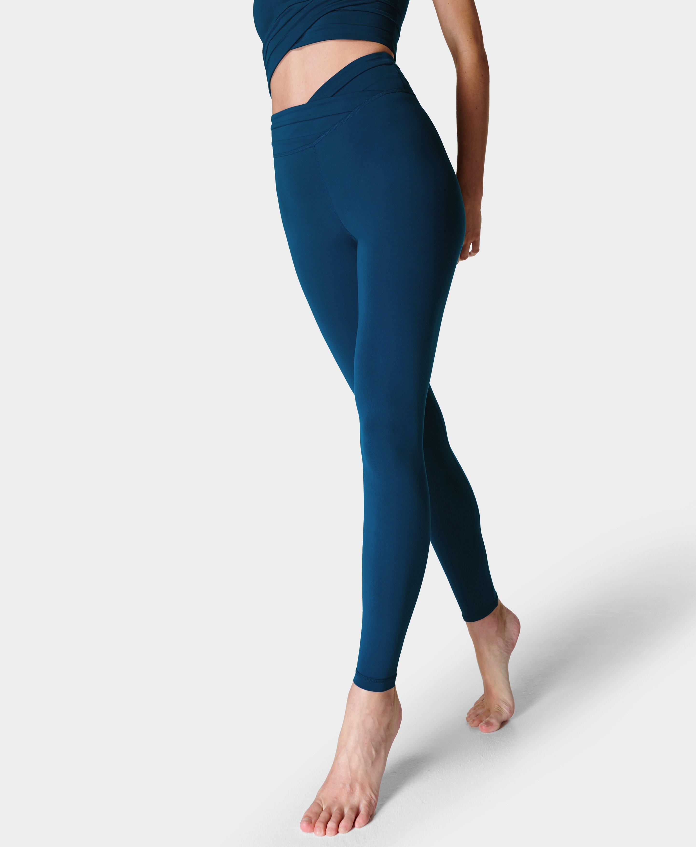 All Day Embossed Leggings - Blue Textured Croc Emboss Print