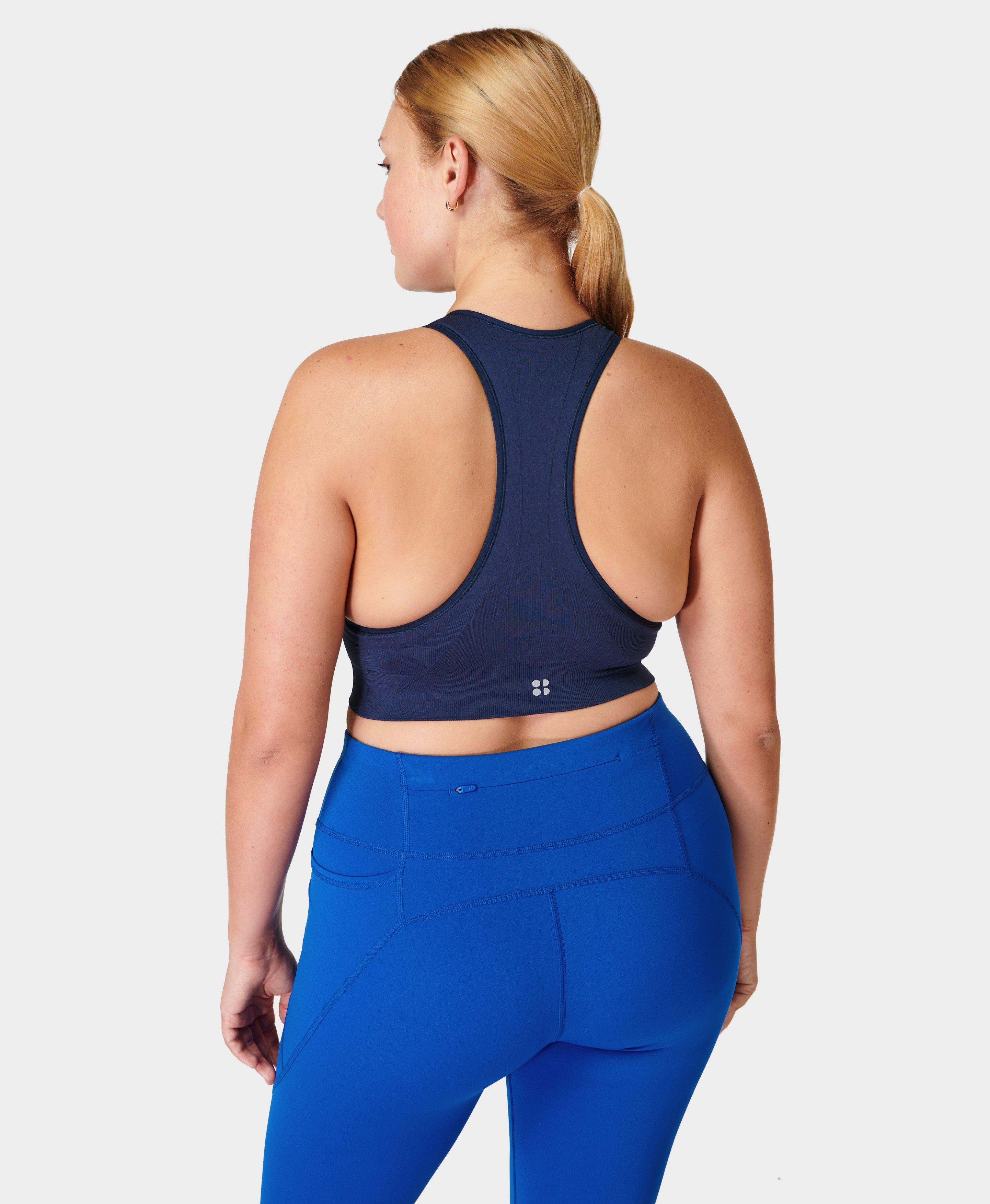 Sweaty Betty Women's Stamina Longline Workout Bra Sports, Navy Blue, S :  : Fashion