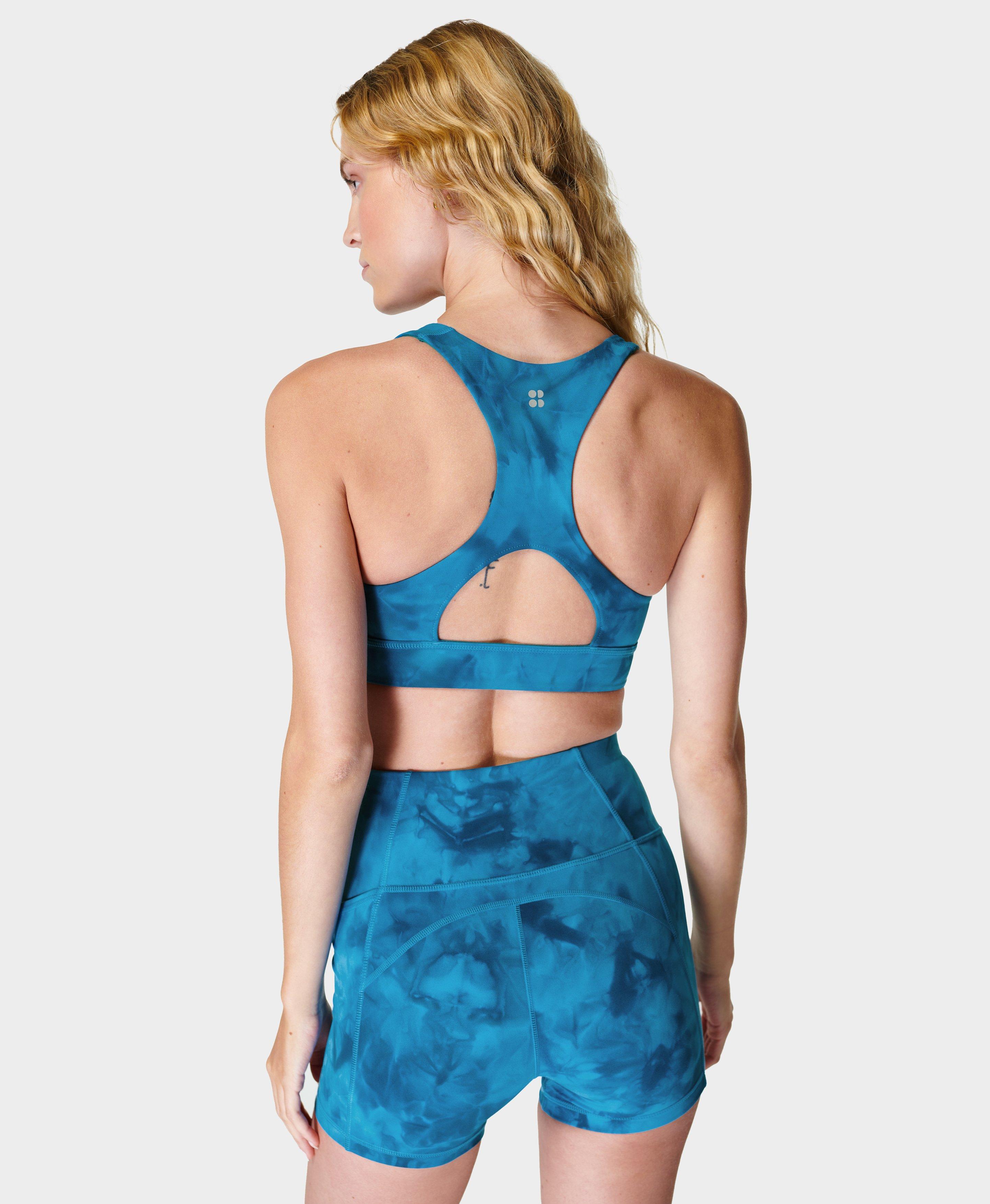 Harmony Balance Sports Bra size S Women Blue Yoda Thicker Woven Knit