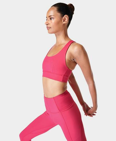 Super Soft Reversible Yoga Bra , AmbientPink GlowPink | Sweaty Betty