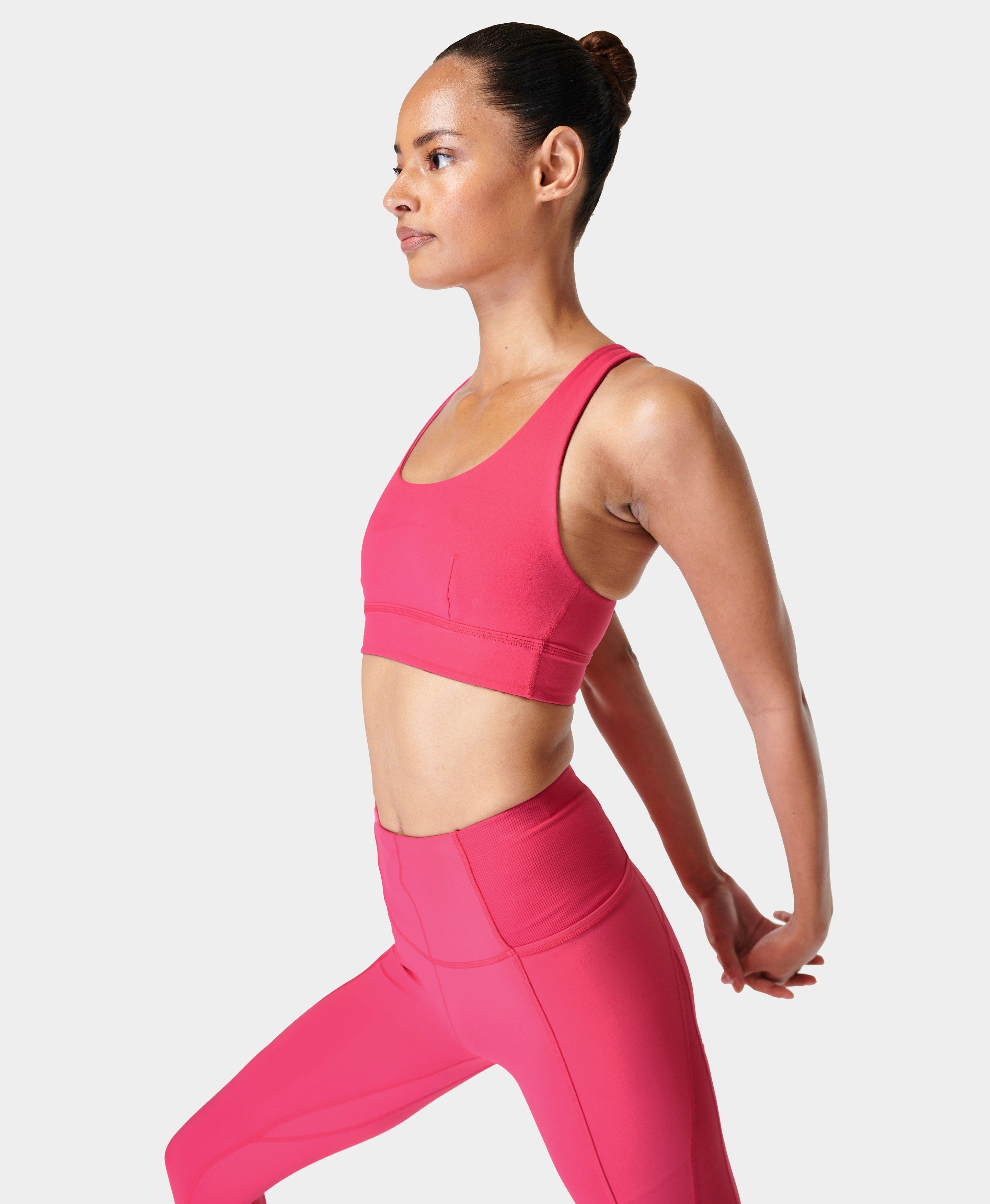 Super Soft Reversible Yoga Bra - AmbientPink GlowPink, Women's Sports Bras