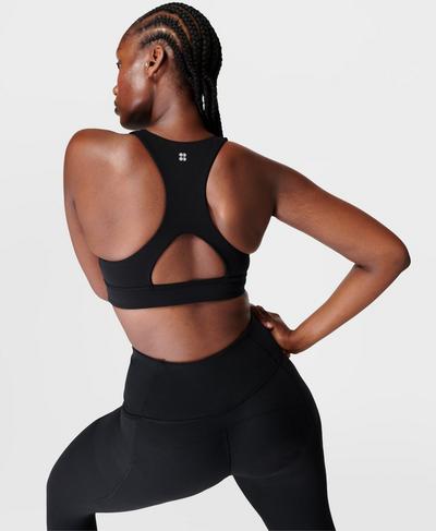 Super Soft Reversible Yoga Bra , Black | Sweaty Betty