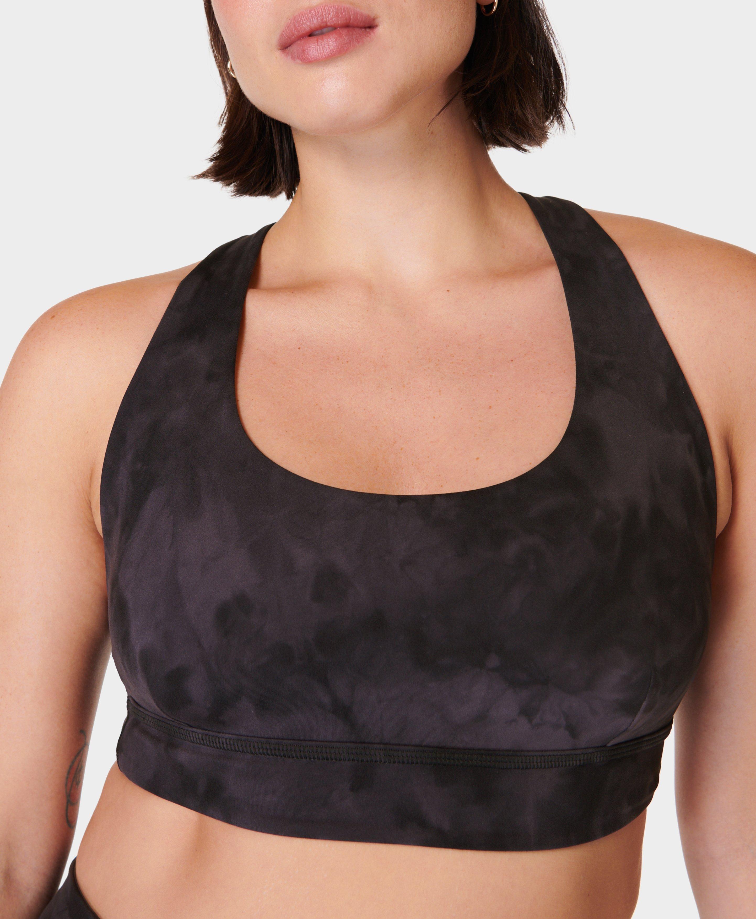 ZKIRBJV Black Sports Bra, Reversible Bra, Moisture-Wicking, India