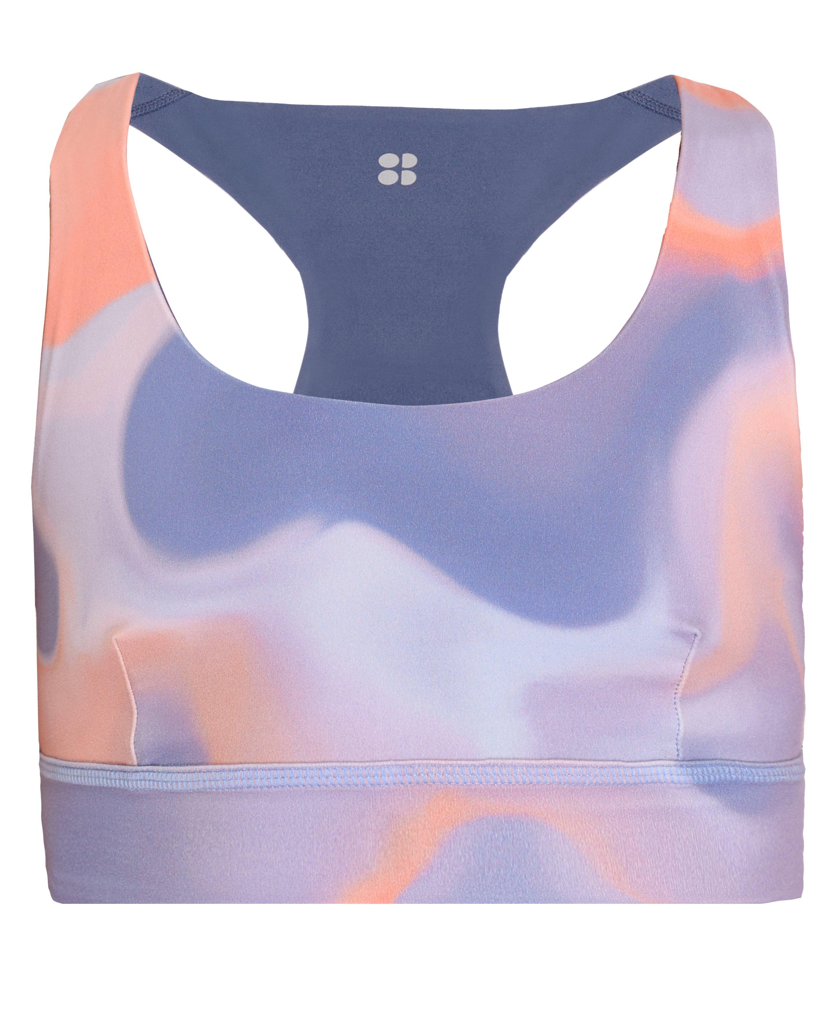Super Soft Reversible Yoga Bra - OrangeCloudPrint EndlessBlue, Women's  Sports Bras