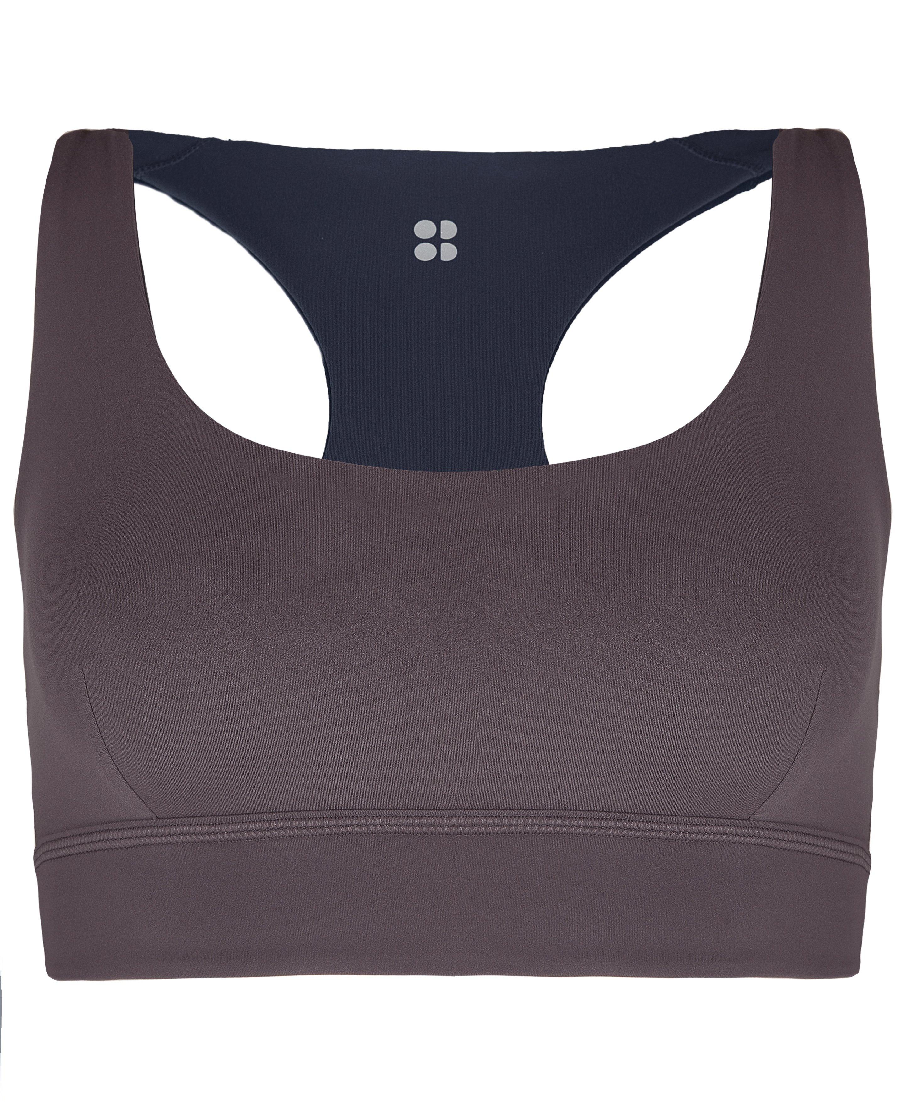 Super Soft Reversible Yoga Bra - OrangeCloudPrint EndlessBlue