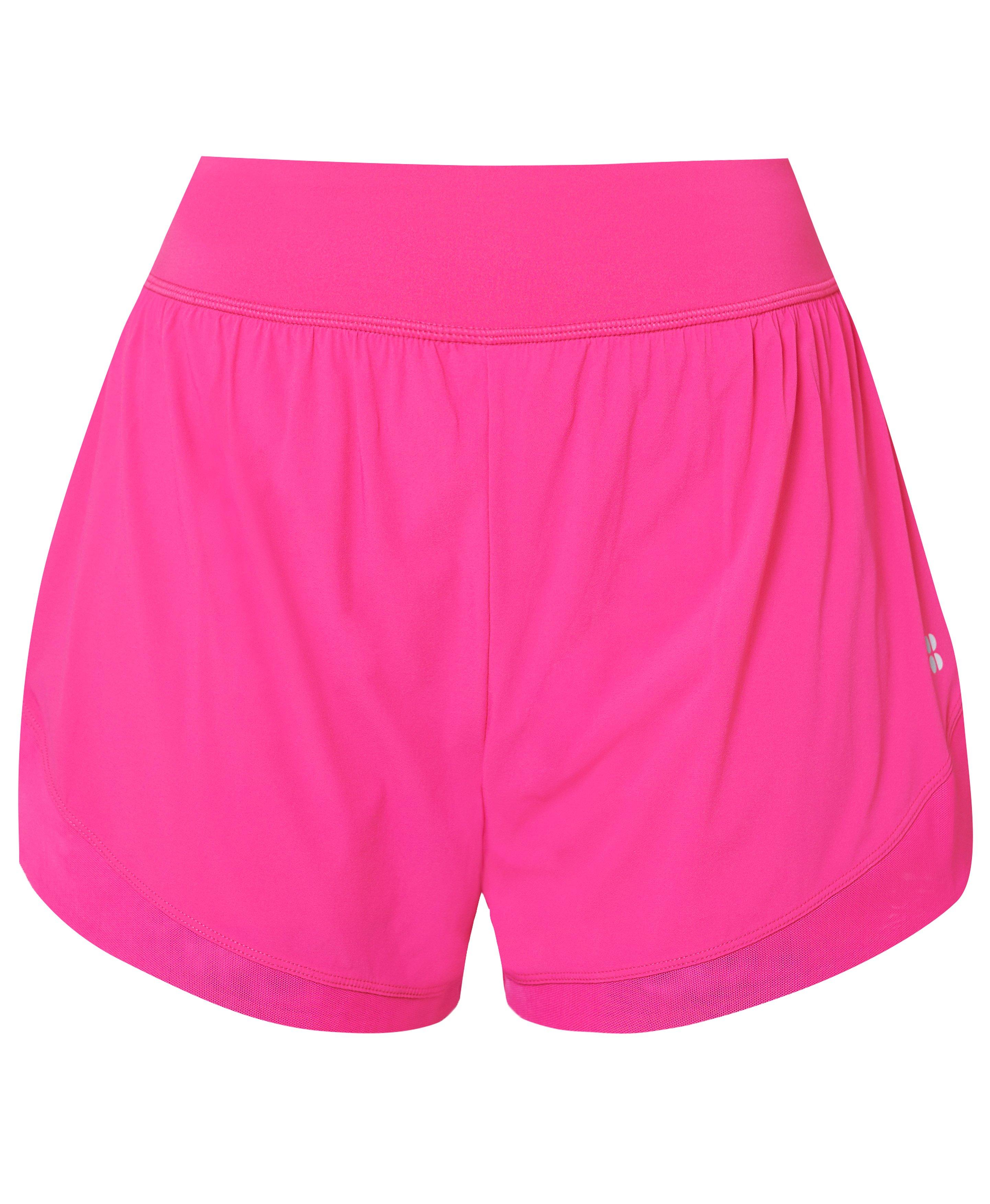 Women's Hot Pink Bolts 1.5 Split Shorts — TC Running Co