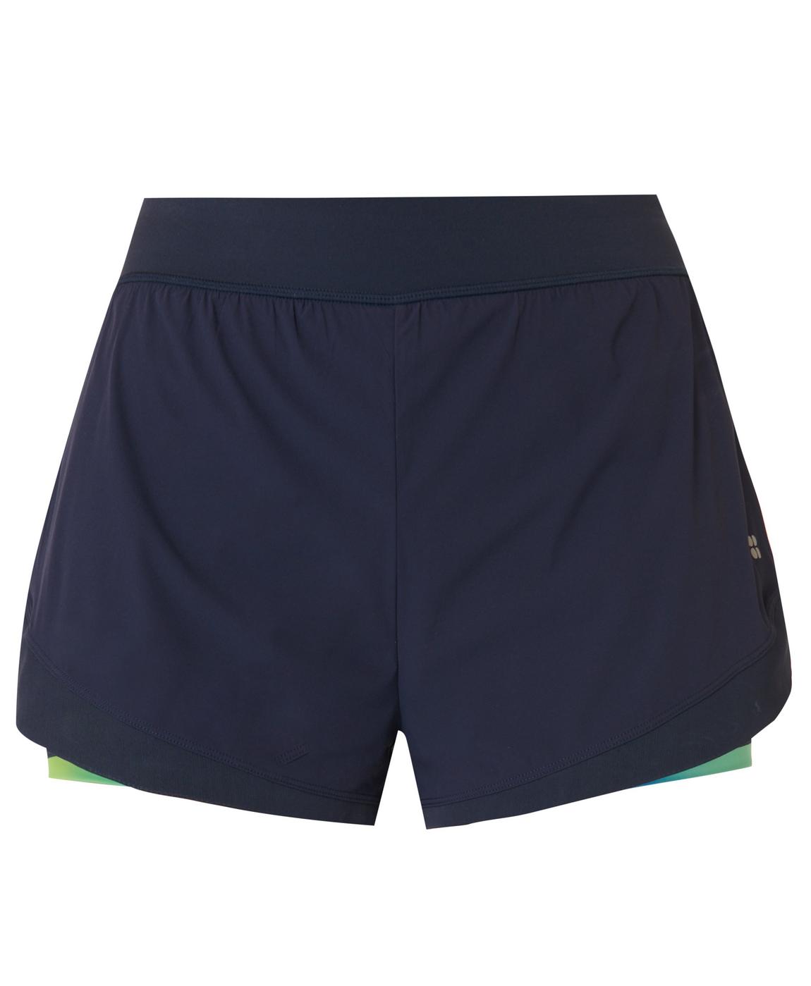 Tempo Run Shorts - Blue Tropics Gradient Print | Women's Tempo Run Shorts - Blue Tropics Gradient Print | Women's