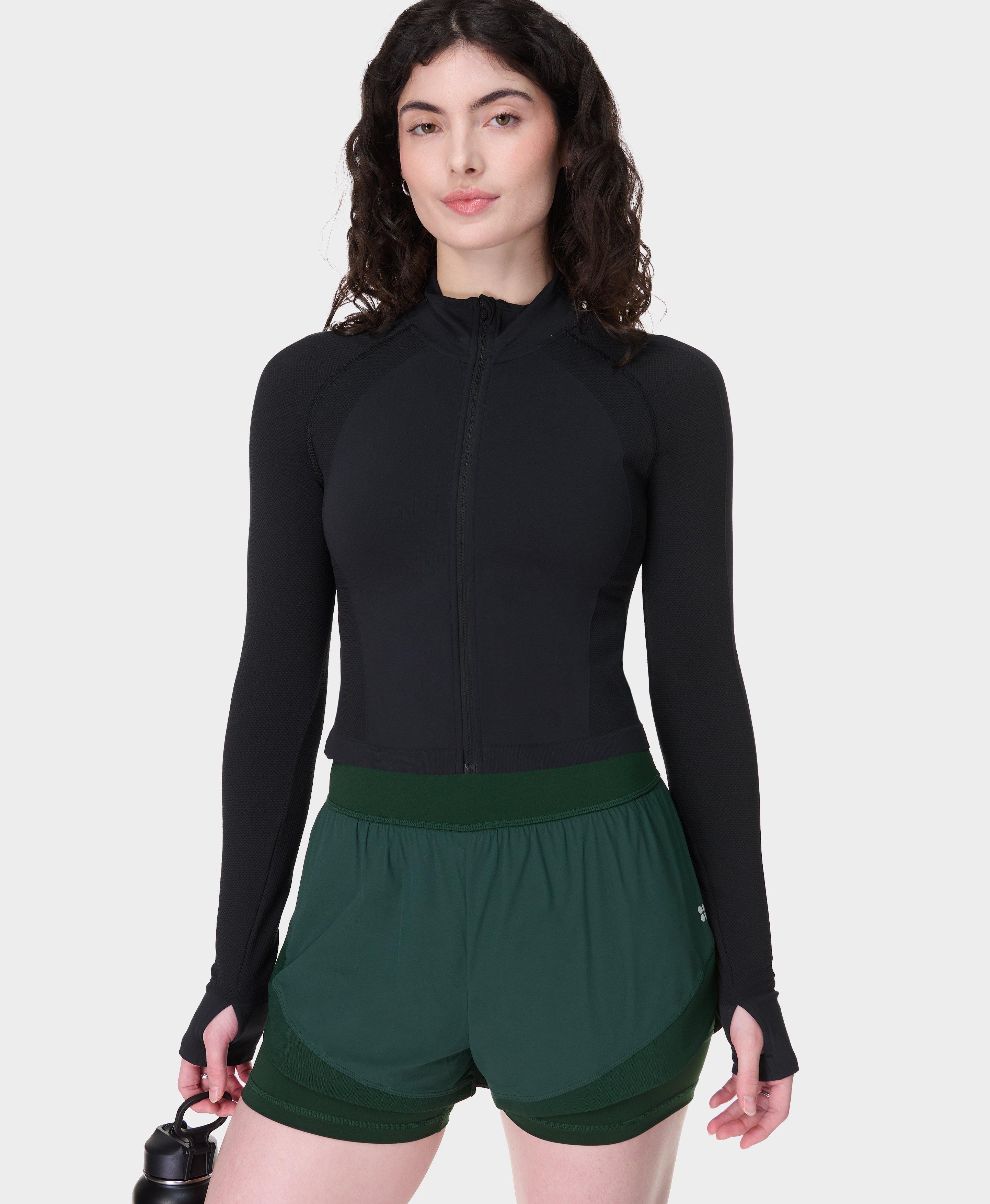 Sweaty Betty Tempo Running Shorts, Green, Women's L