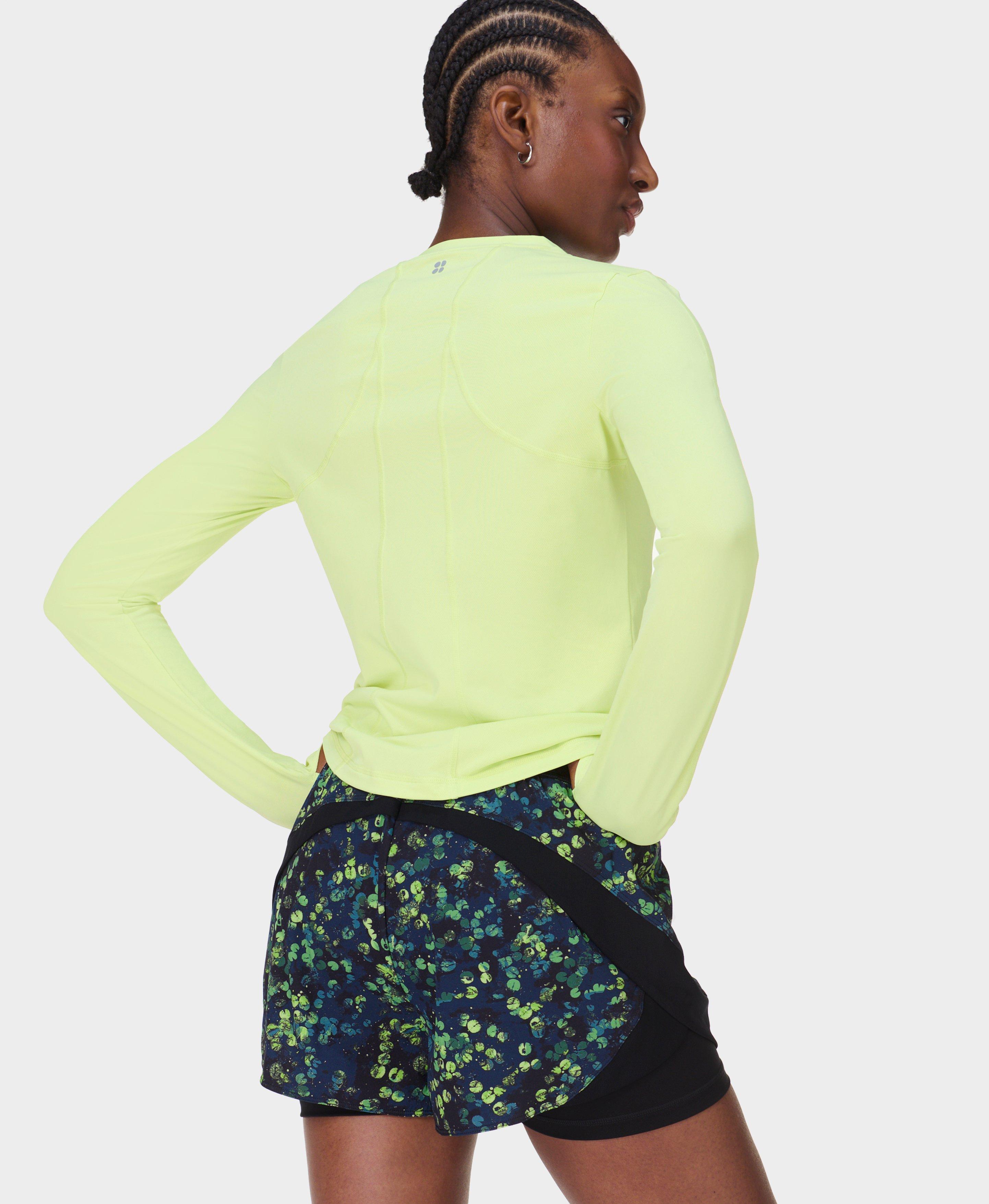 Sweaty Betty Tempo Running Shorts, Green, Women's XS