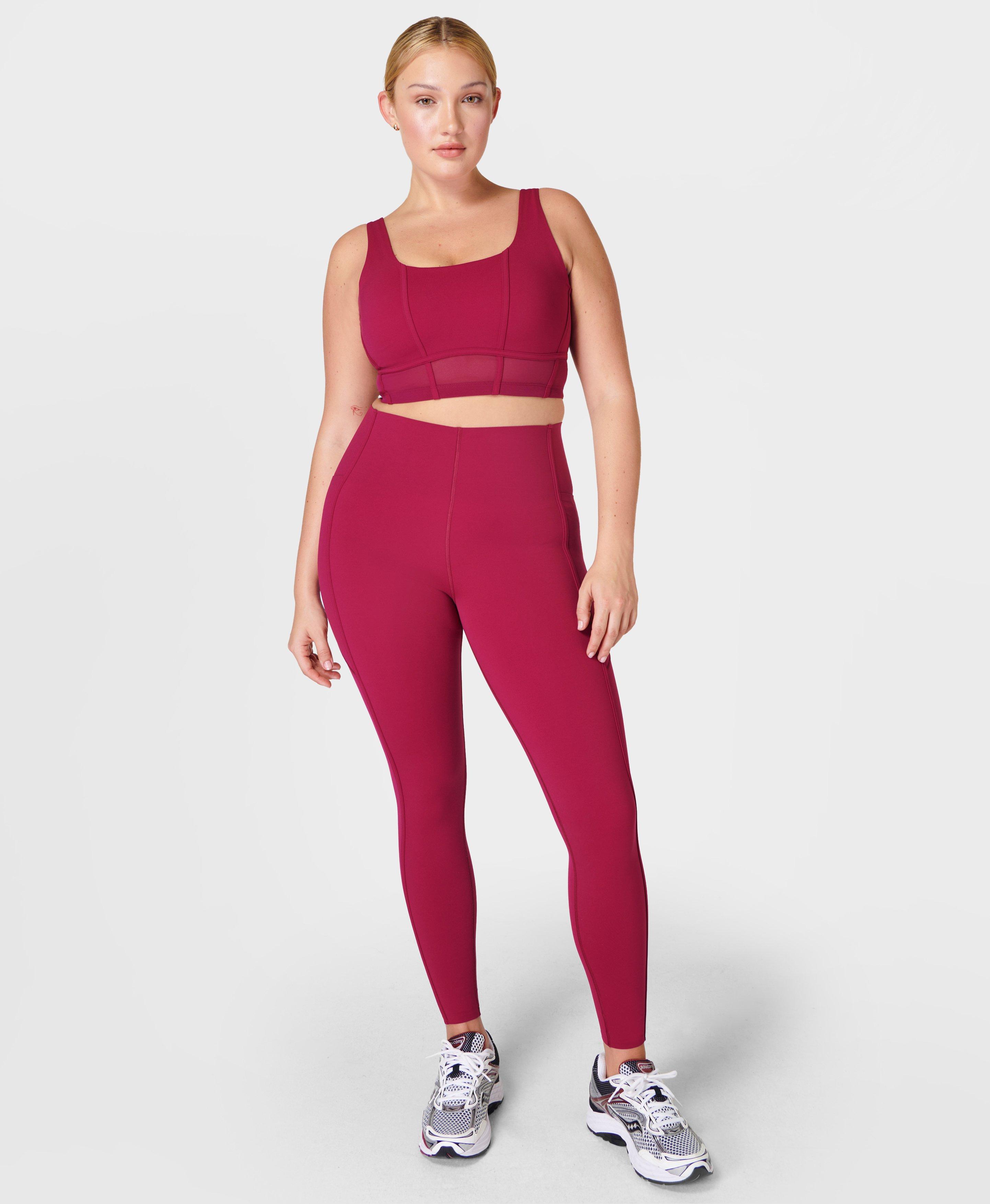 Flounce London gym legging with bumsculpt in red