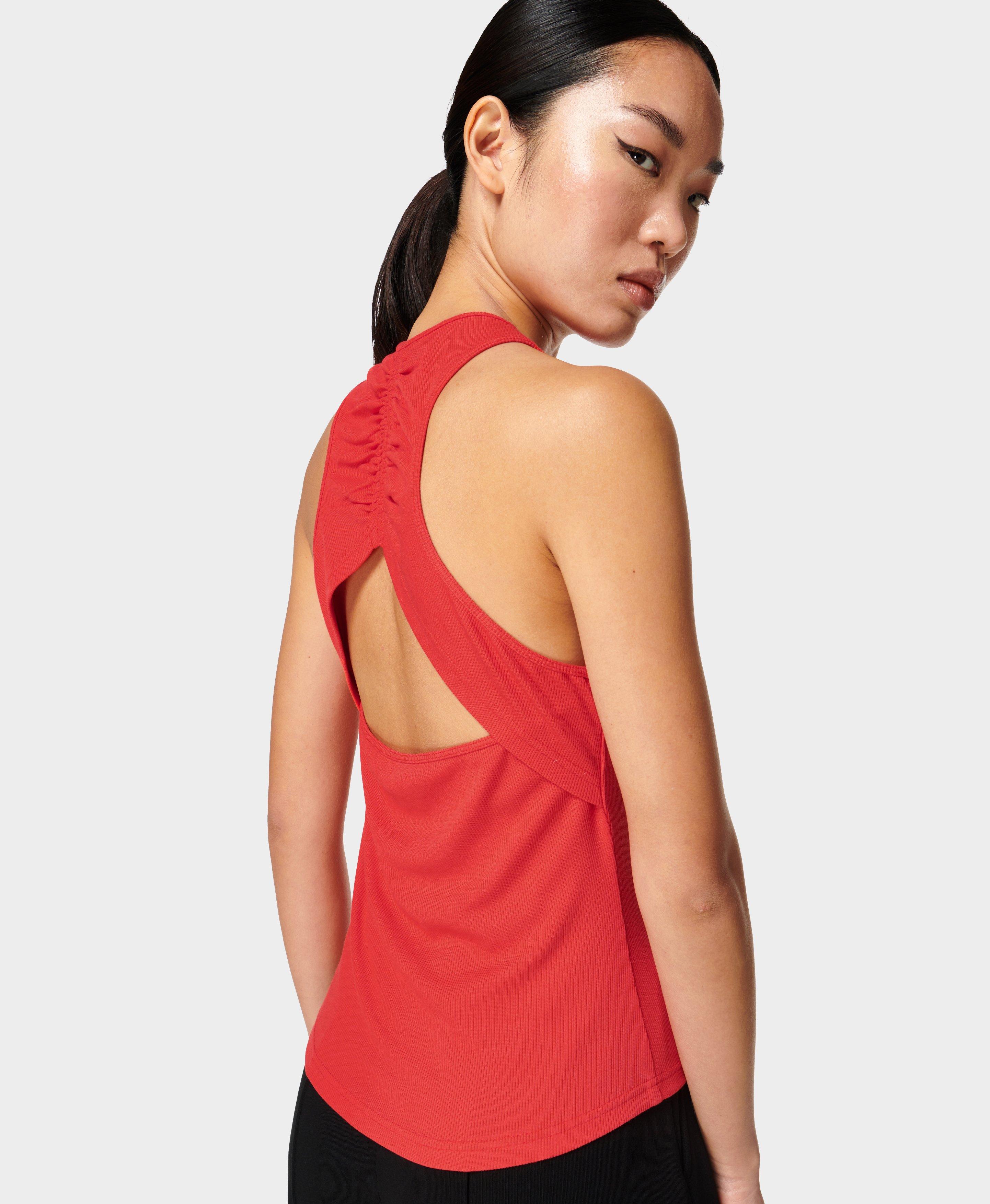Adrift Ruched Tank, Tulip Red | Sweaty Betty