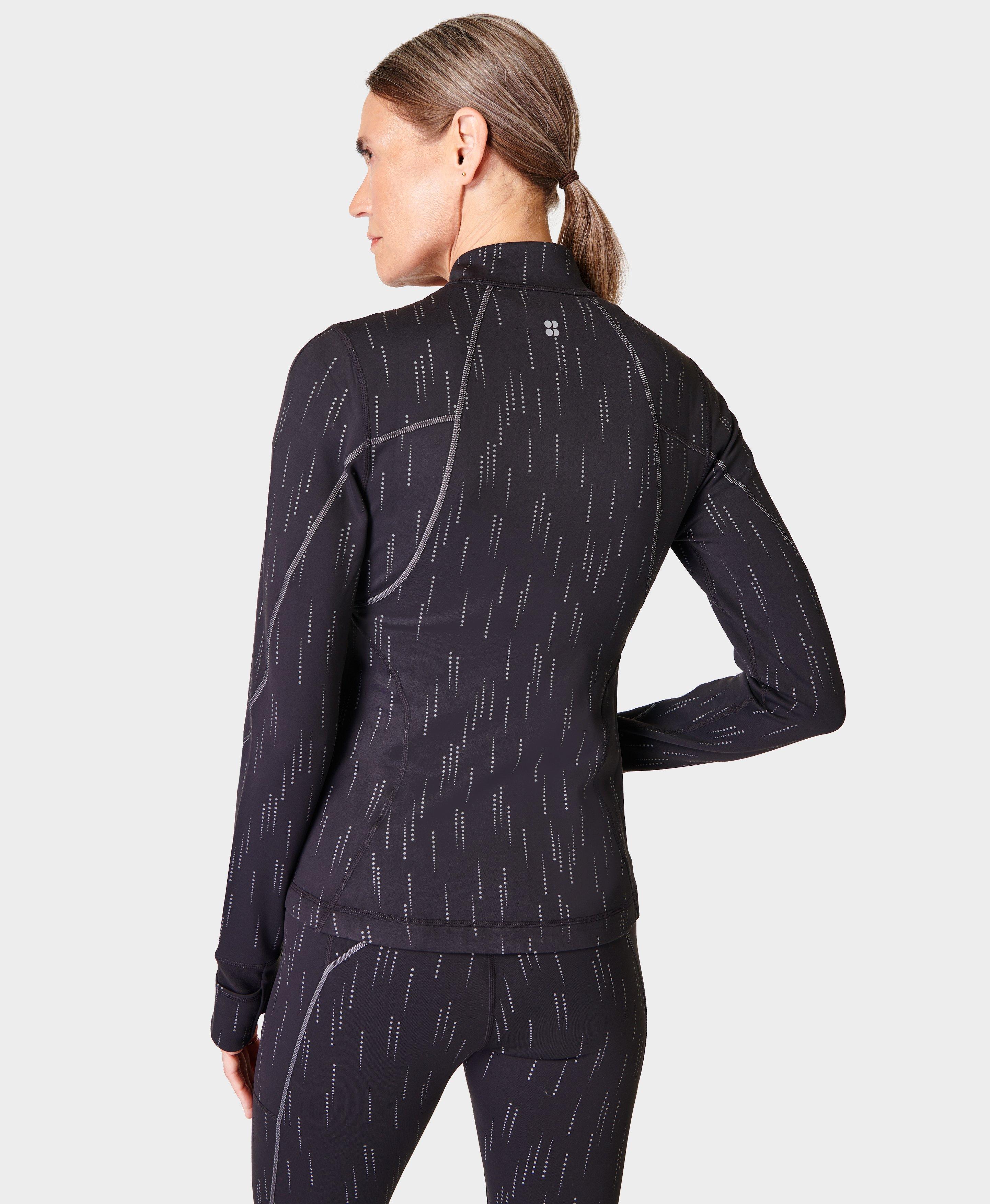  Sweaty Betty Women's Therma Boost Running Zip Up Midlayer, Grey  Sb Dissolve Reflective Pr : Clothing, Shoes & Jewelry